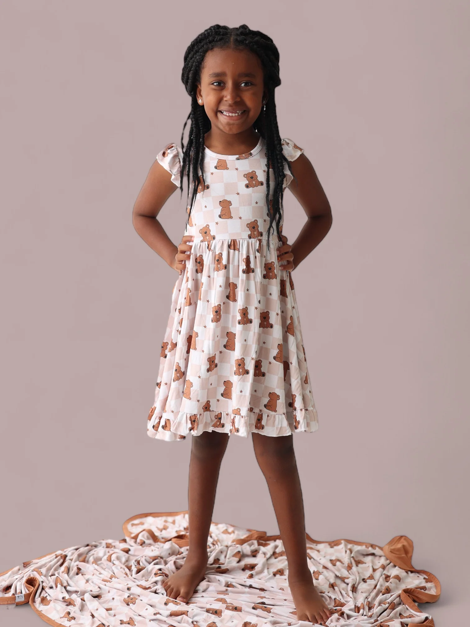 COZY BEAR DREAM RUFFLE DRESS - Image 9