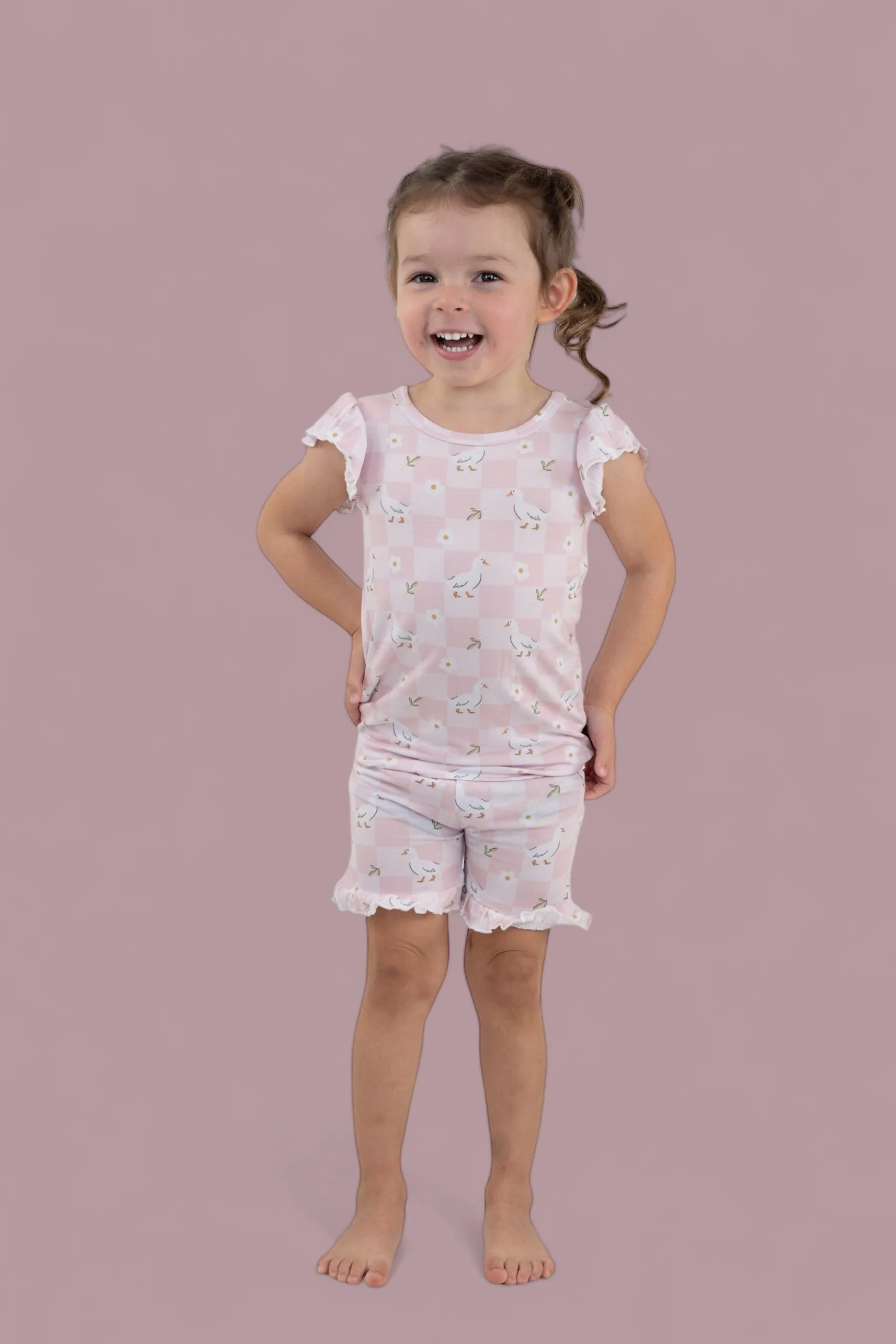 EXCLUSIVE DUCKS AND DAISIES DREAM RUFFLE SHORT SET - Image 21