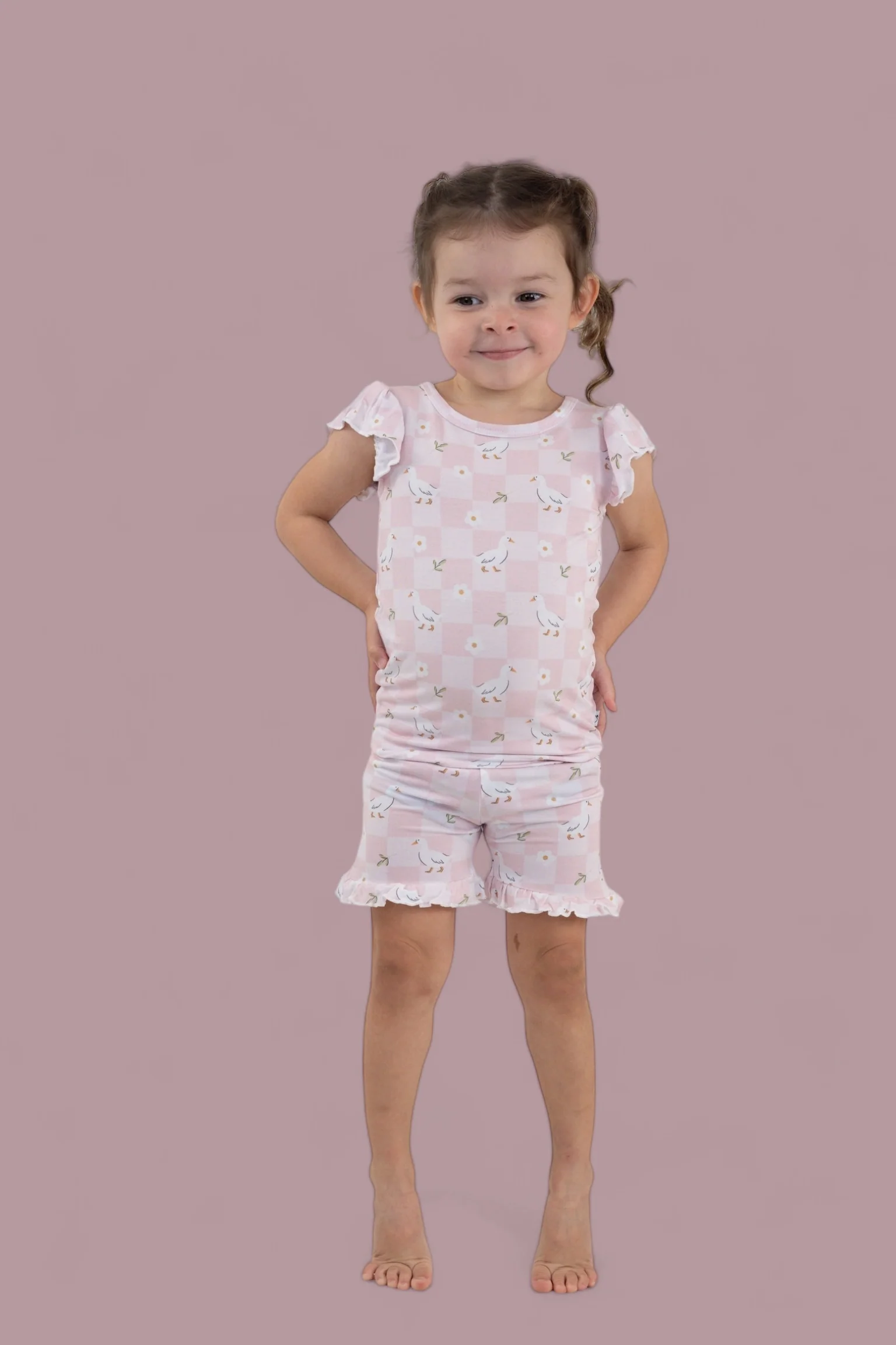 EXCLUSIVE DUCKS AND DAISIES DREAM RUFFLE SHORT SET - Image 22