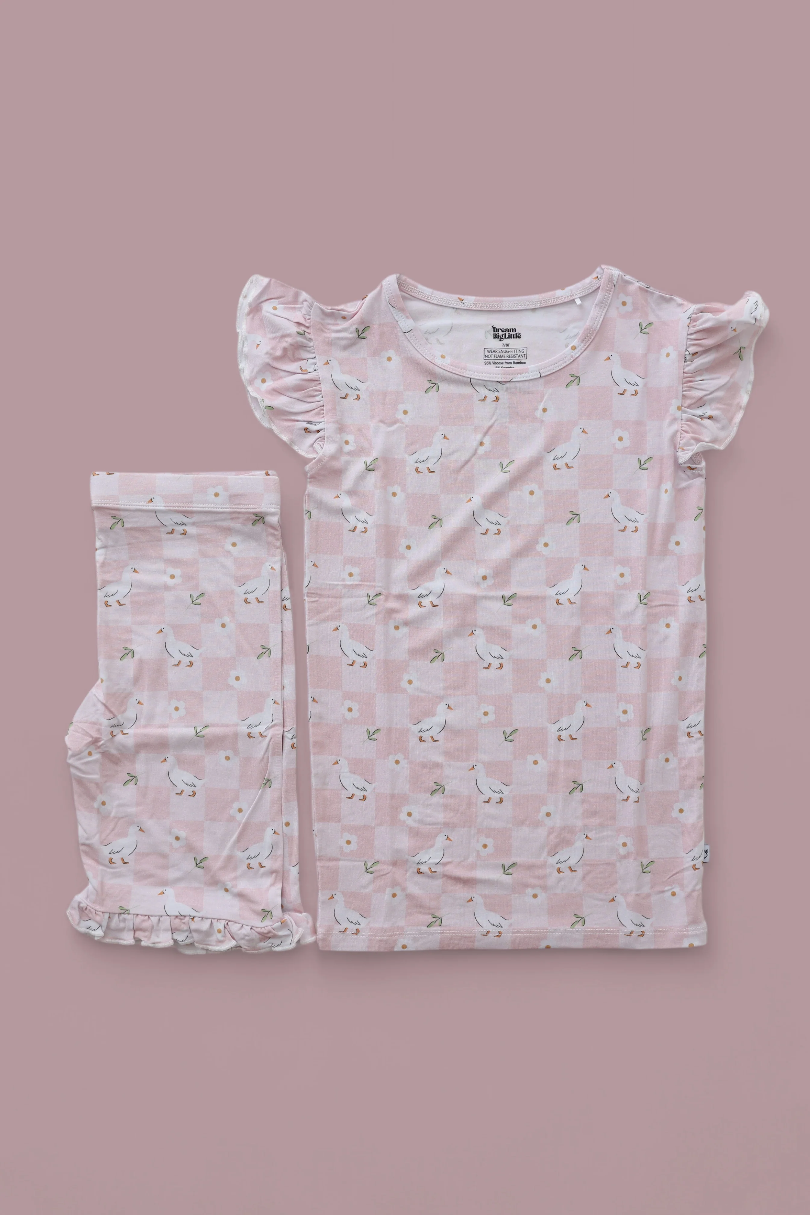 EXCLUSIVE DUCKS AND DAISIES DREAM RUFFLE SHORT SET - Image 8
