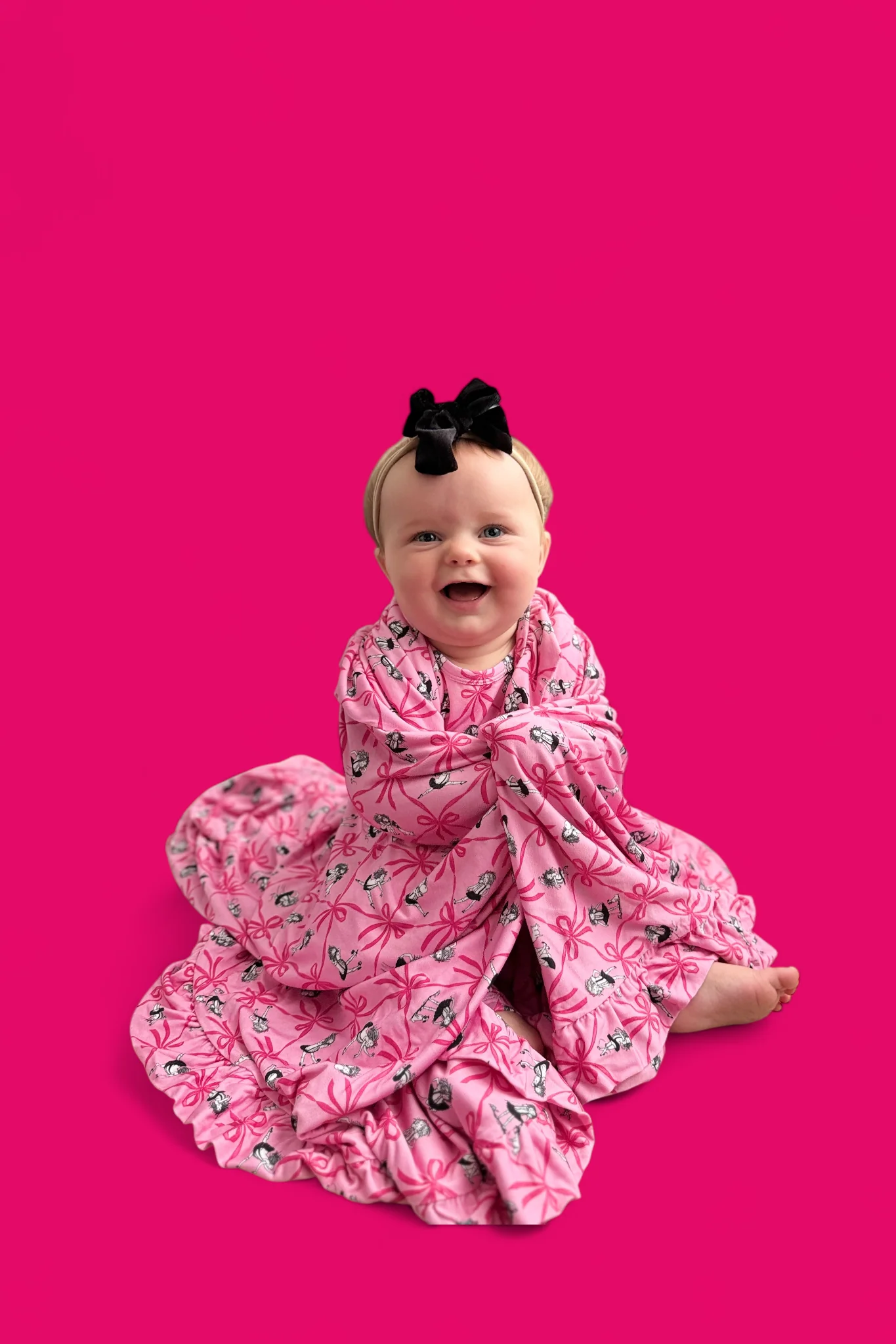 ELOISE PRE-ORDER ROYAL RIBBONS DREAM RUFFLE BLANKET - Image 10