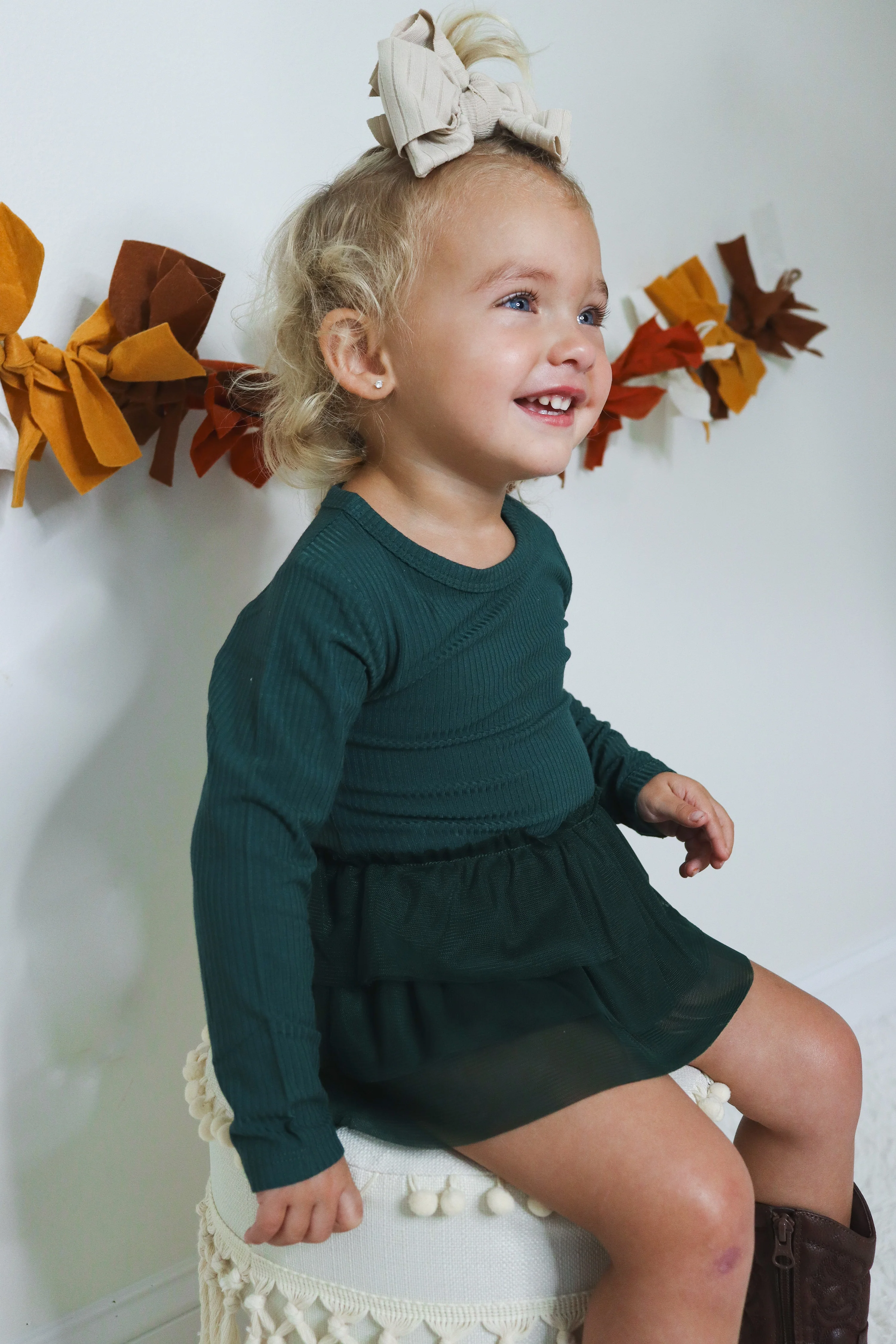 EVERGREEN RIB DREAM TUTU BODYSUIT DRESS - Image 3