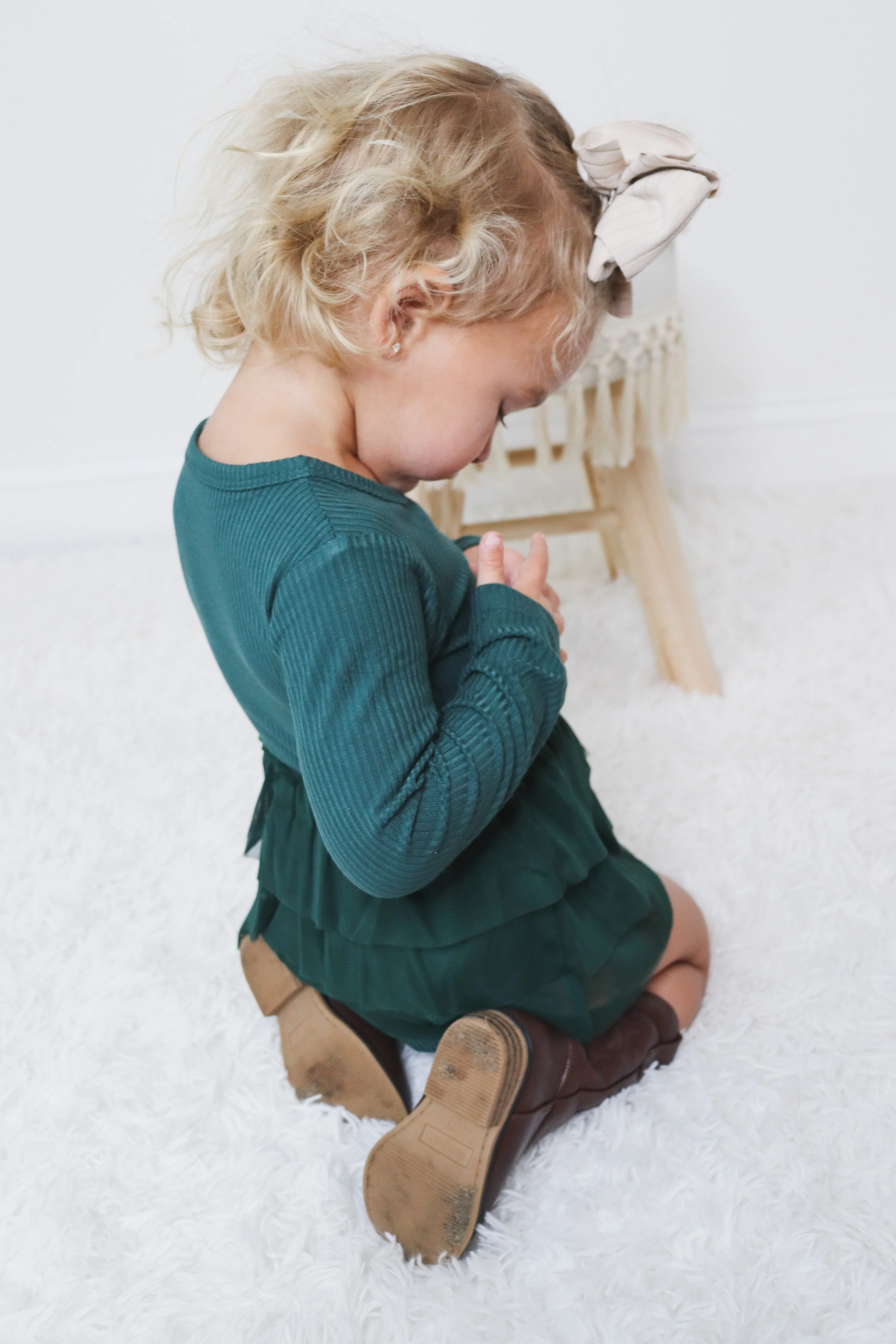 EVERGREEN RIB DREAM TUTU BODYSUIT DRESS - Image 5
