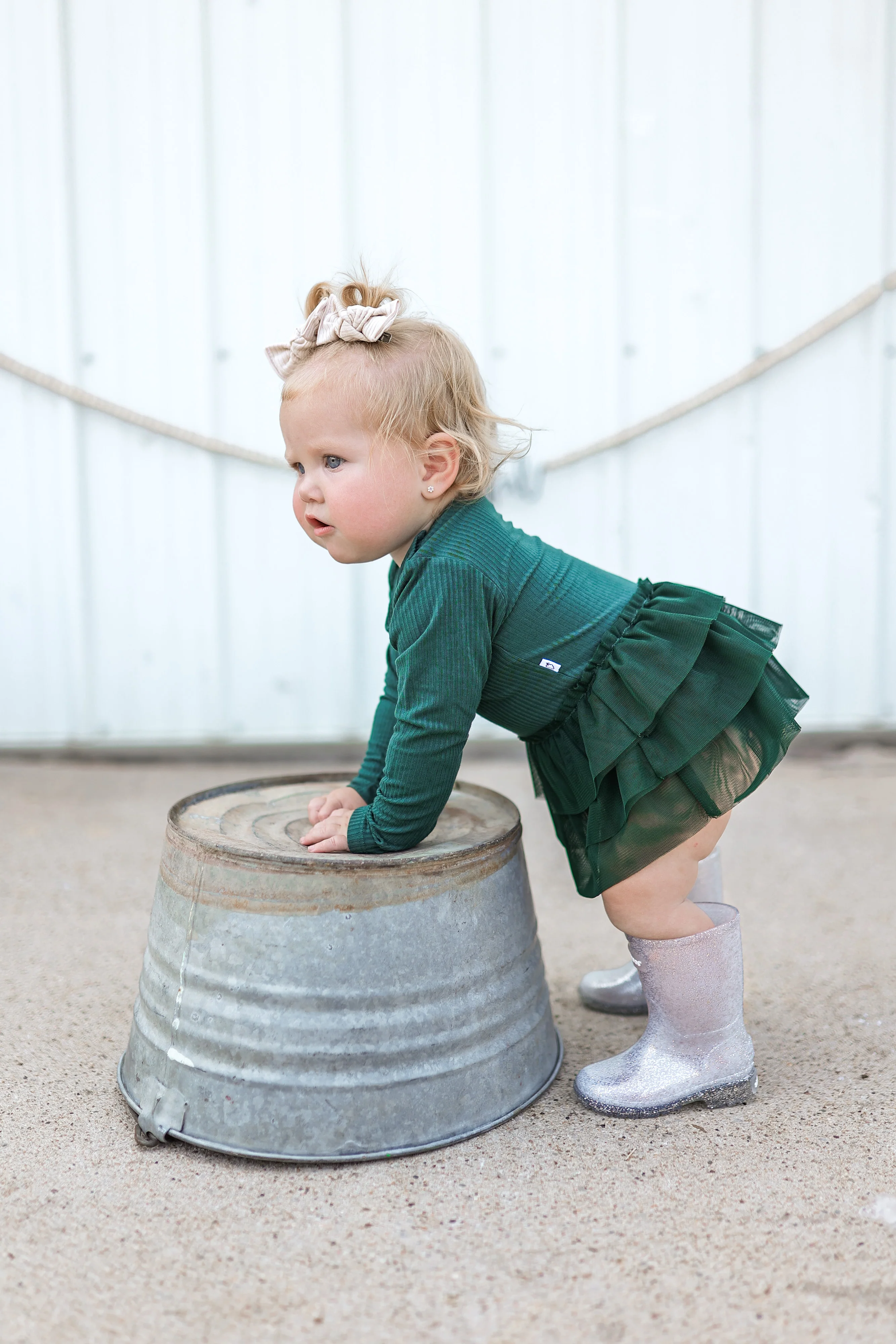 EVERGREEN RIB DREAM TUTU BODYSUIT DRESS - Image 6