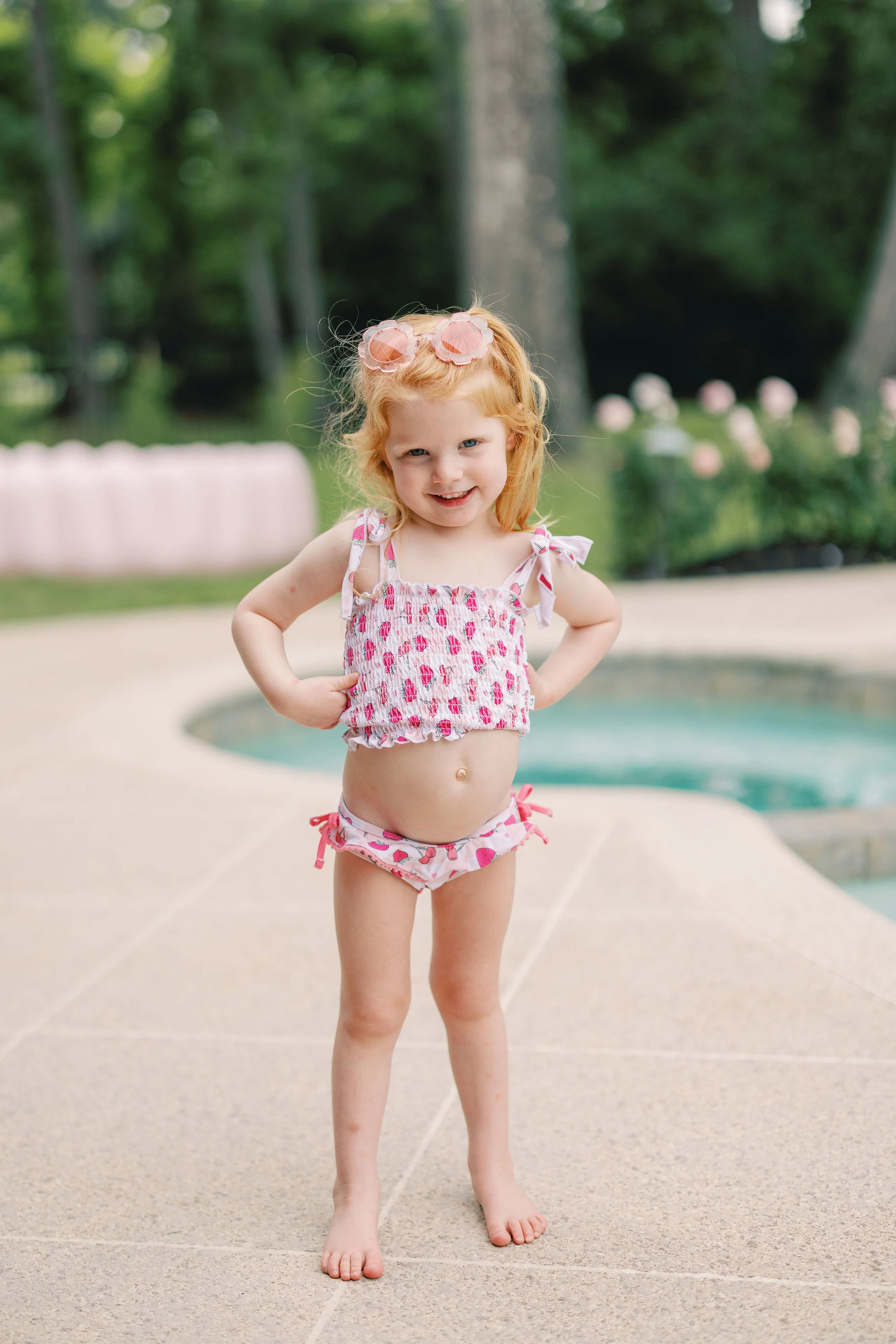 EXCLUSIVE BERRY BROOKLYN DREAM SMOCKED TANKINI TWO PIECE SWIM SUIT - Image 2
