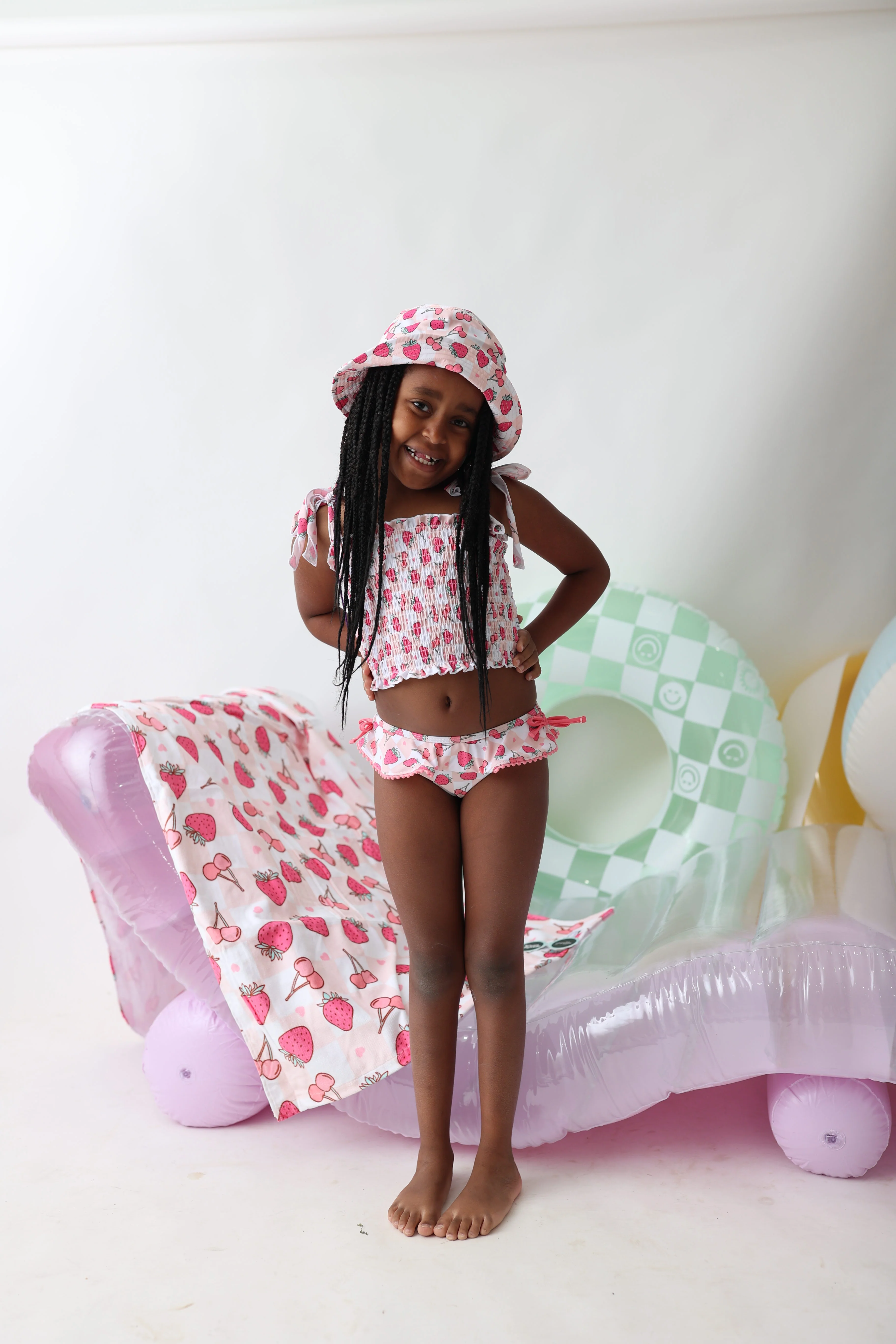 EXCLUSIVE BERRY BROOKLYN DREAM SMOCKED TANKINI TWO PIECE SWIM SUIT - Image 5