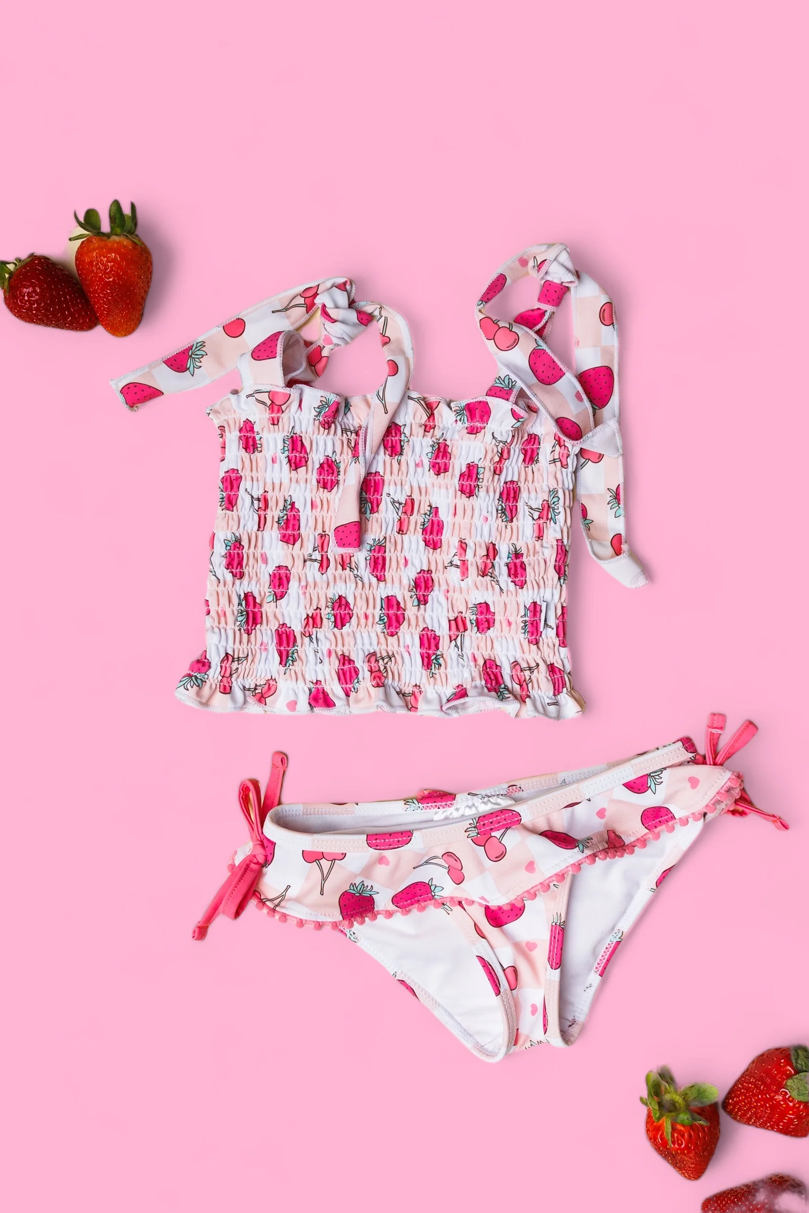 EXCLUSIVE BERRY BROOKLYN DREAM SMOCKED TANKINI TWO PIECE SWIM SUIT - Image 8