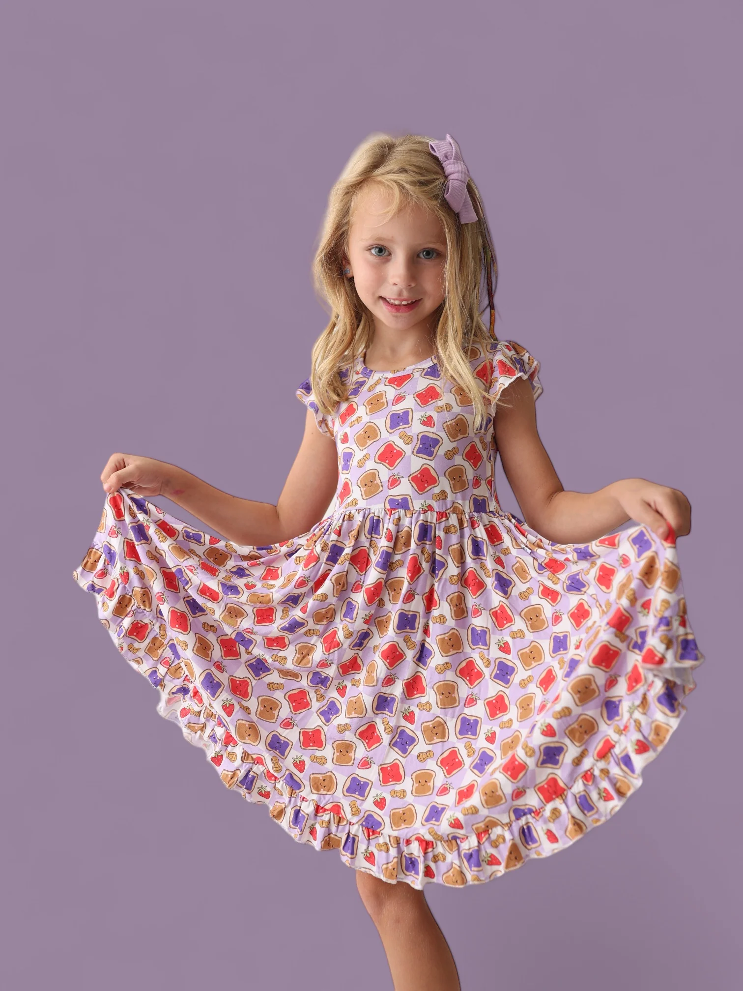 EXCLUSIVE PEANUT BUTTER JELLY TIME DREAM RUFFLE DRESS - Image 2