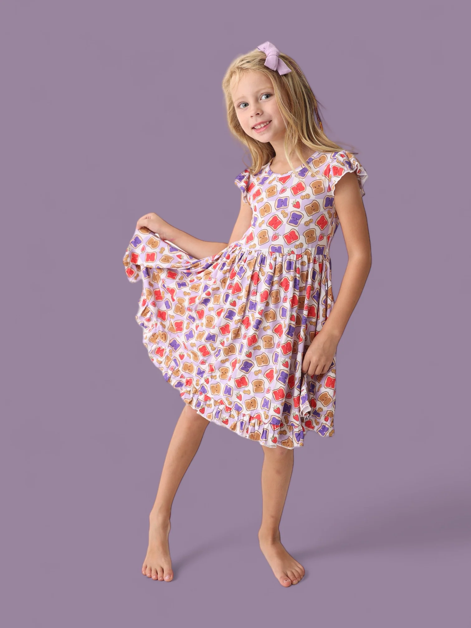 EXCLUSIVE PEANUT BUTTER JELLY TIME DREAM RUFFLE DRESS - Image 3