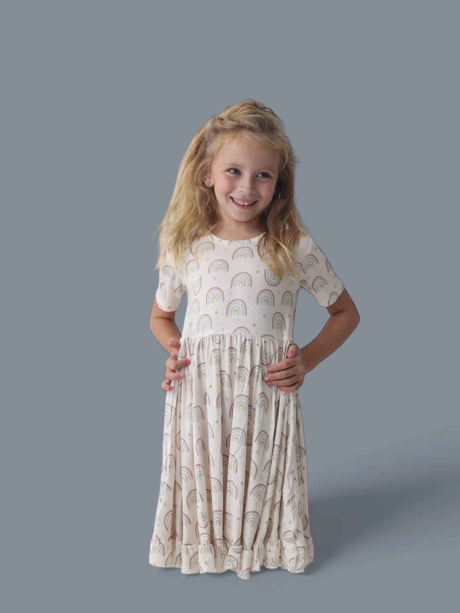 EXCLUSIVE RALEIGH'S RAINBOWS DREAM RUFFLE DRESS - Image 6
