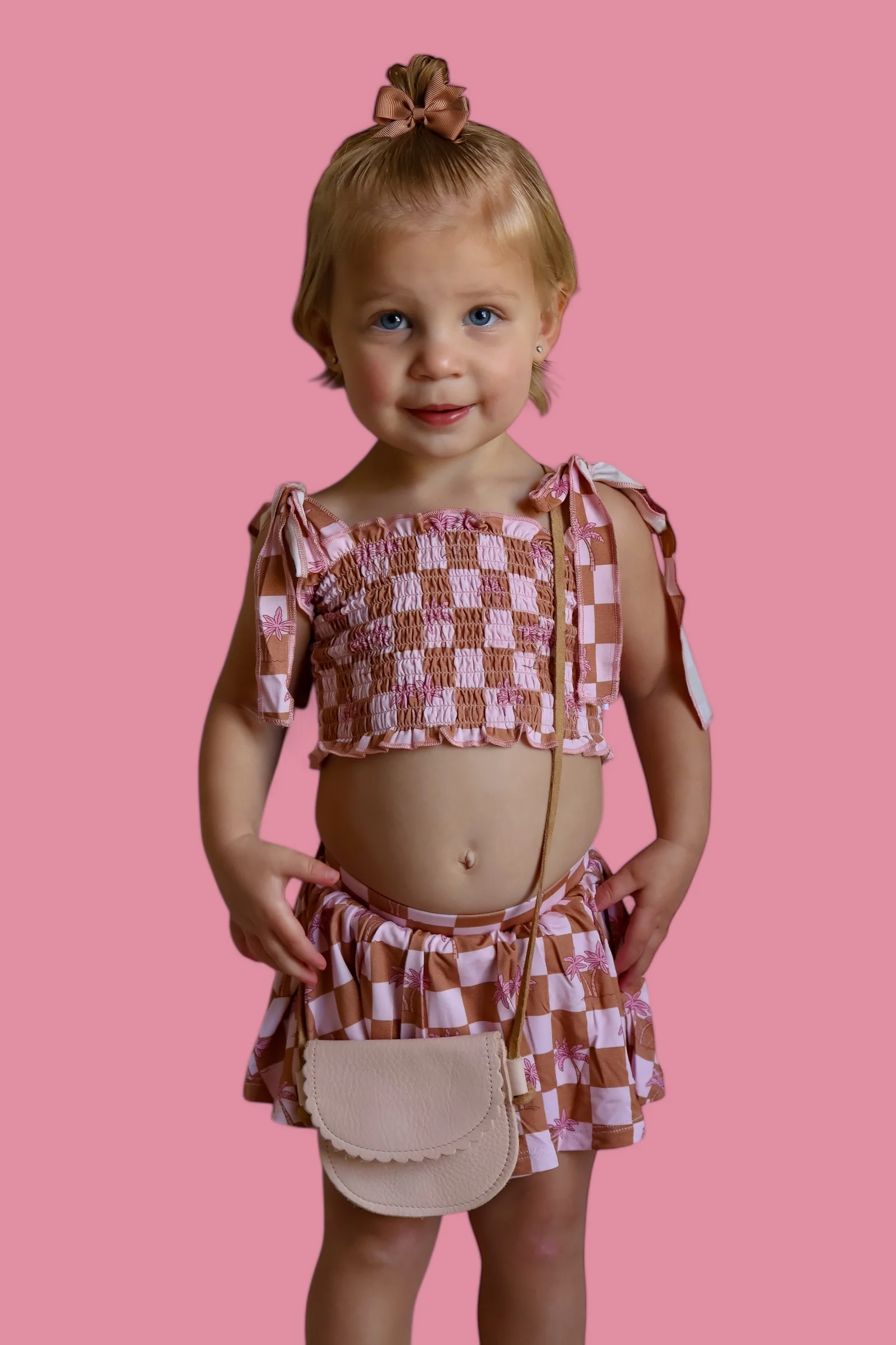EXCLUSIVE SUNSET BEACH CHECKERS DREAM SMOCKED SKORT SET - Image 10
