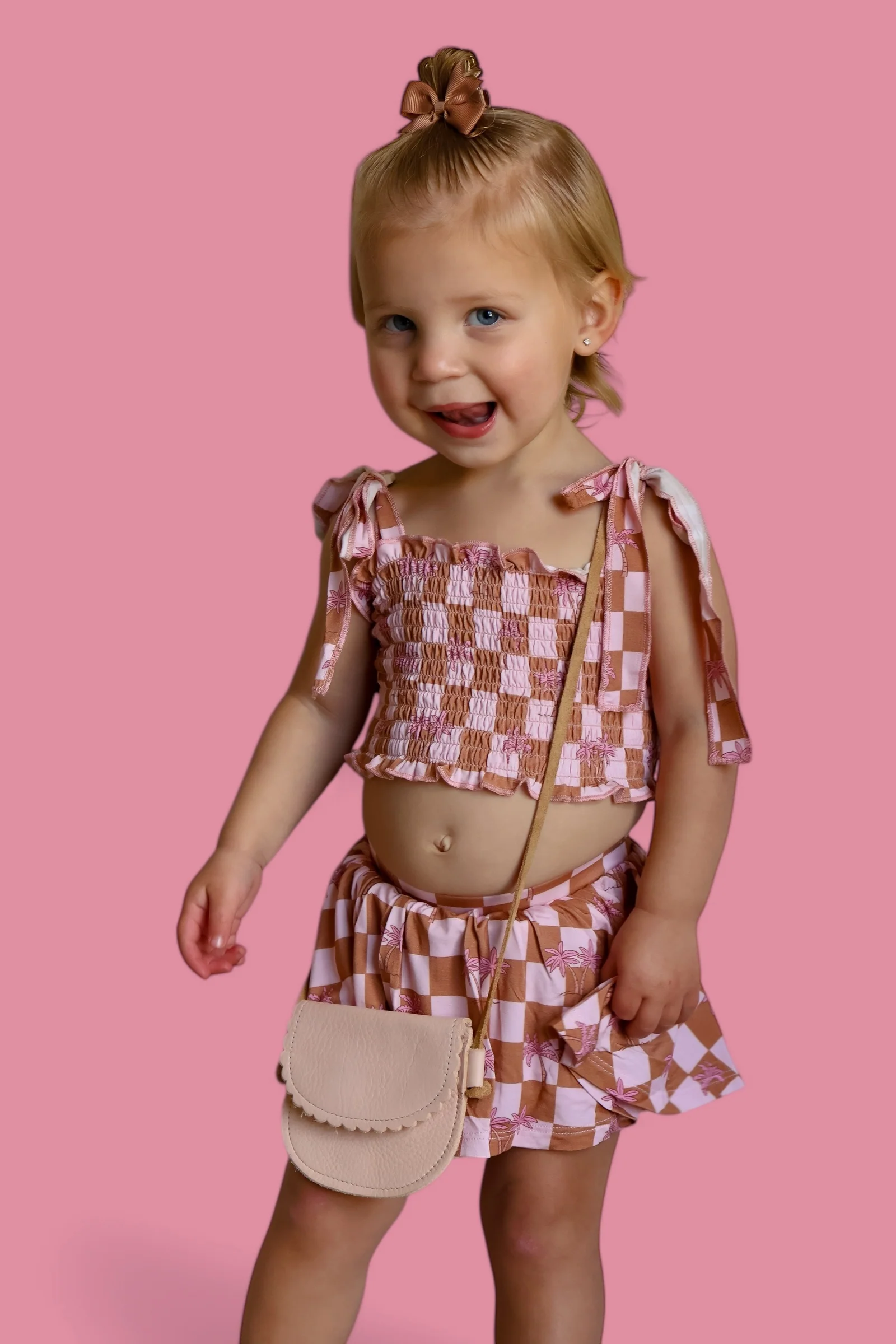 EXCLUSIVE SUNSET BEACH CHECKERS DREAM SMOCKED SKORT SET - Image 7