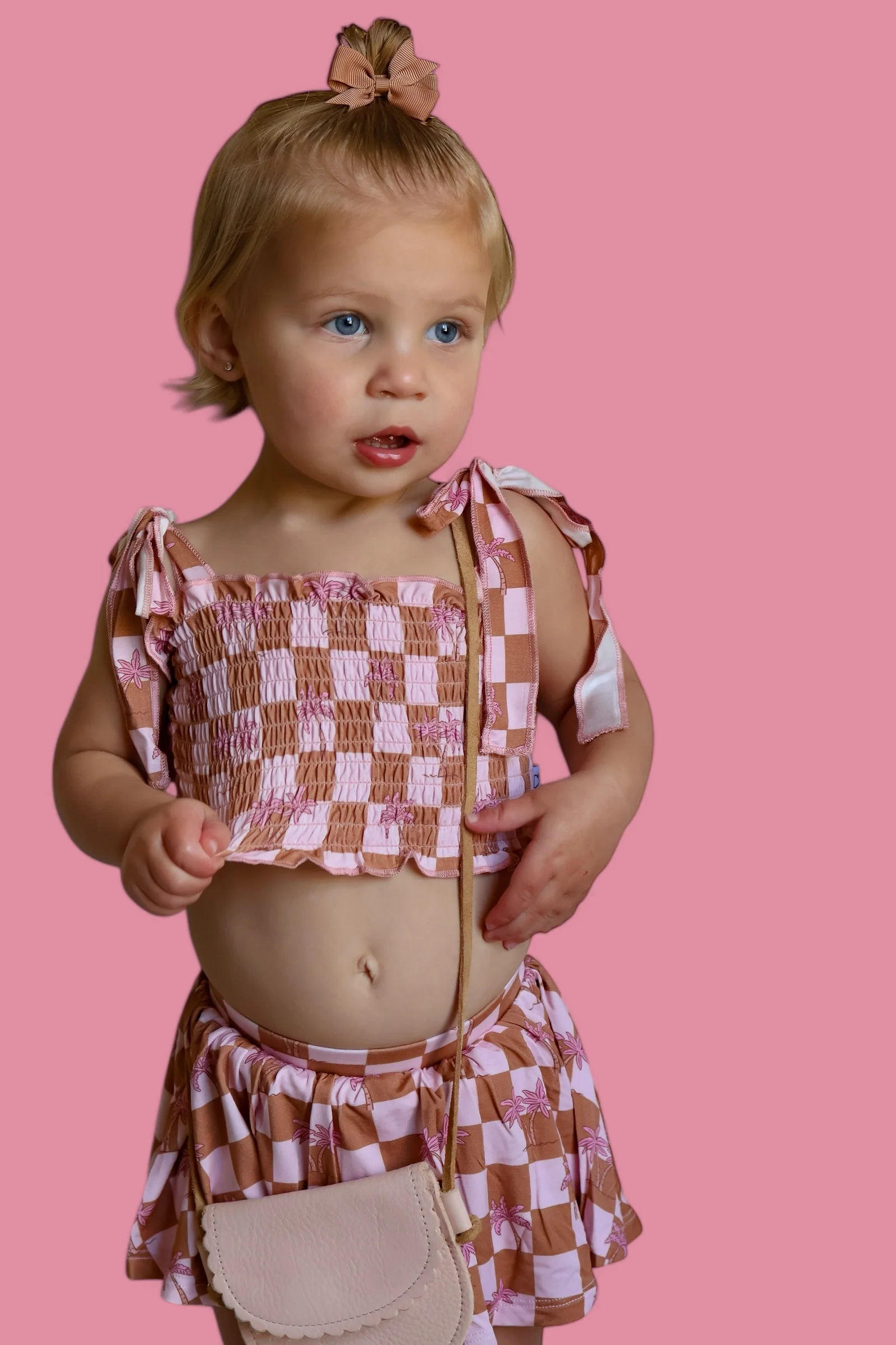 EXCLUSIVE SUNSET BEACH CHECKERS DREAM SMOCKED SKORT SET - Image 9