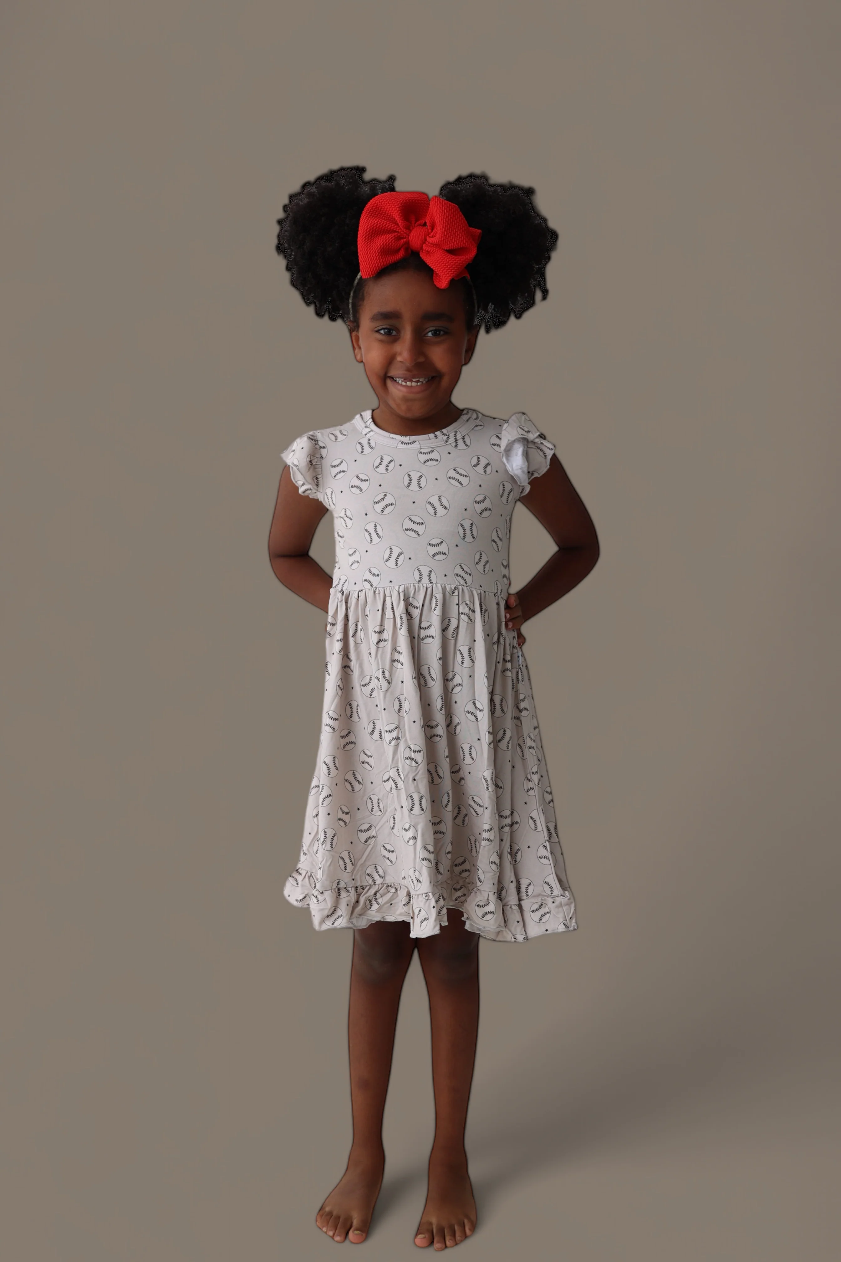 EXCLUSIVE SWING FOR THE STARS DREAM CAP SLEEVE RUFFLE DRESS - Image 10