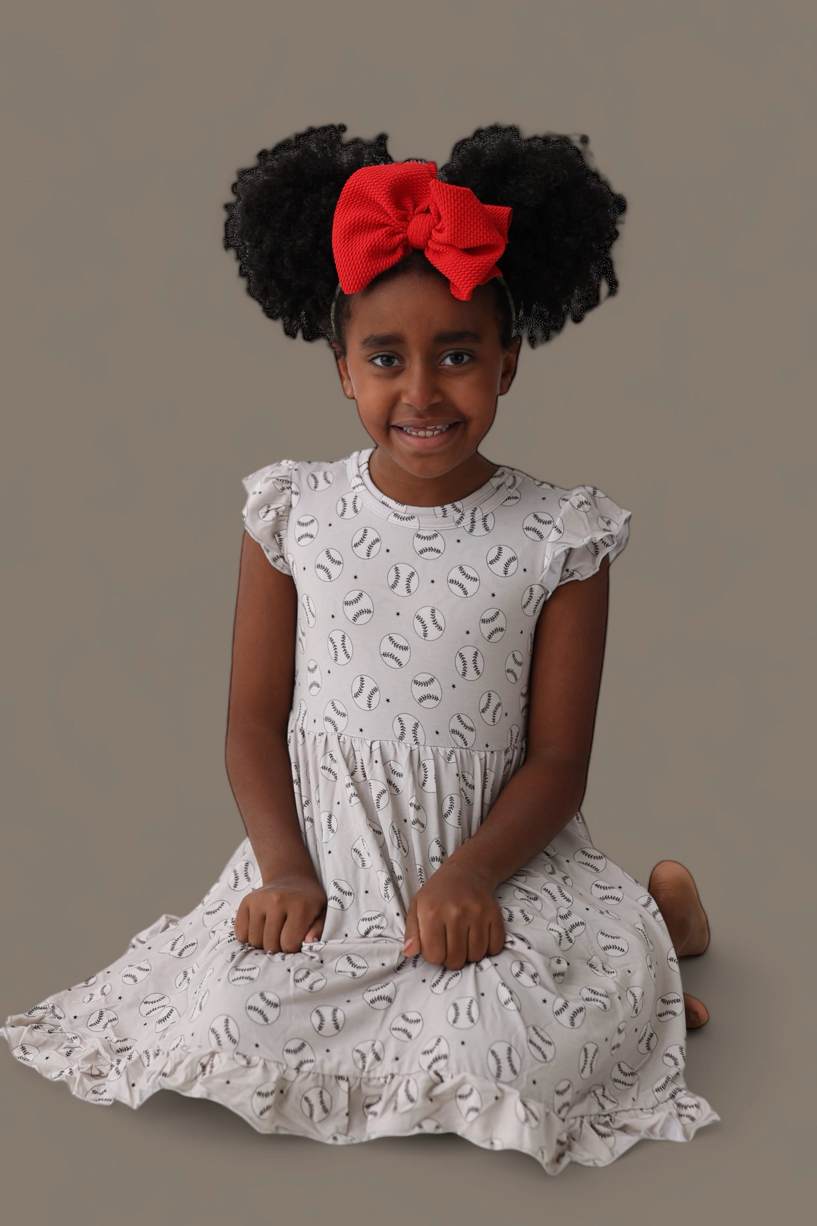 EXCLUSIVE SWING FOR THE STARS DREAM CAP SLEEVE RUFFLE DRESS - Image 3