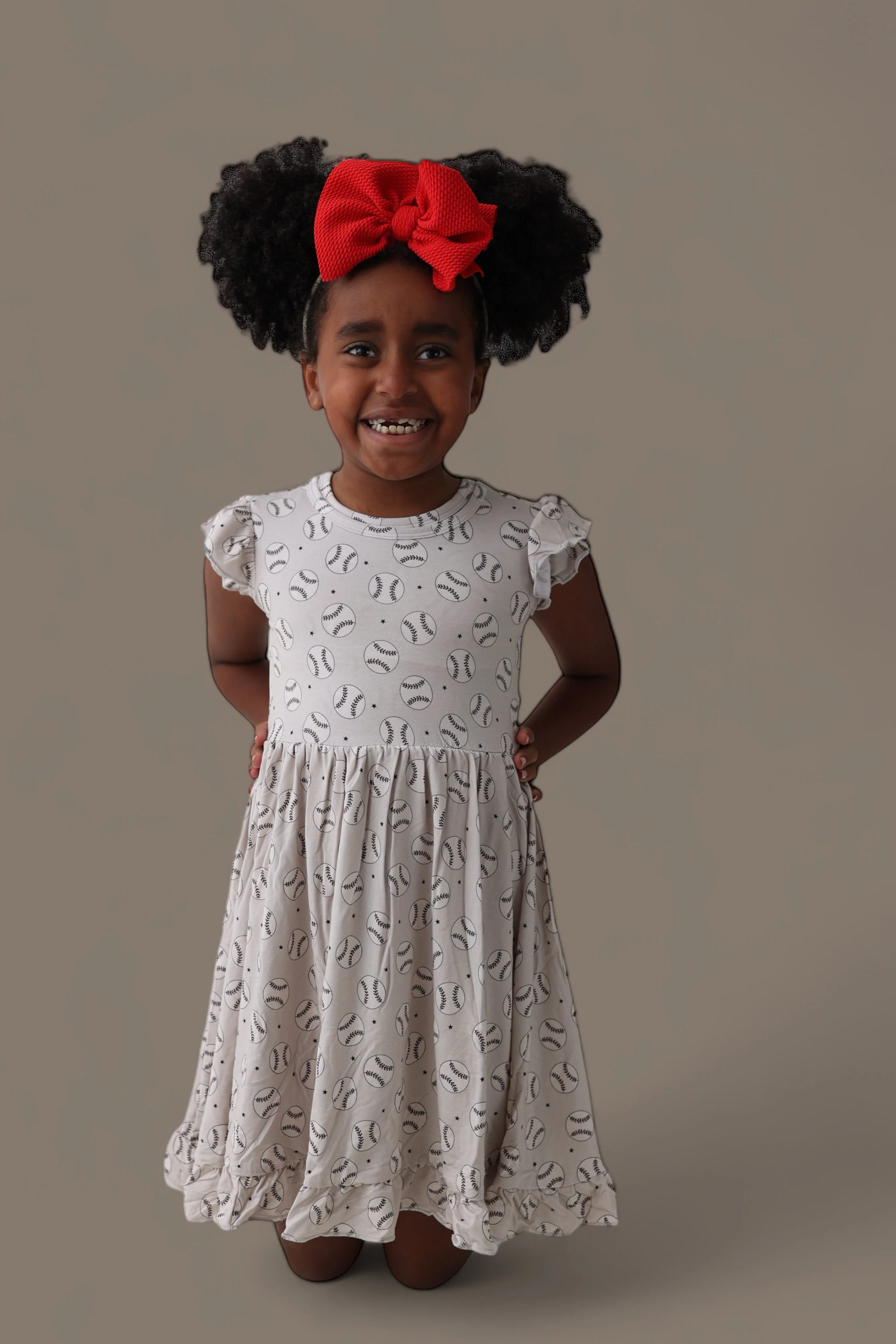 EXCLUSIVE SWING FOR THE STARS DREAM CAP SLEEVE RUFFLE DRESS - Image 5