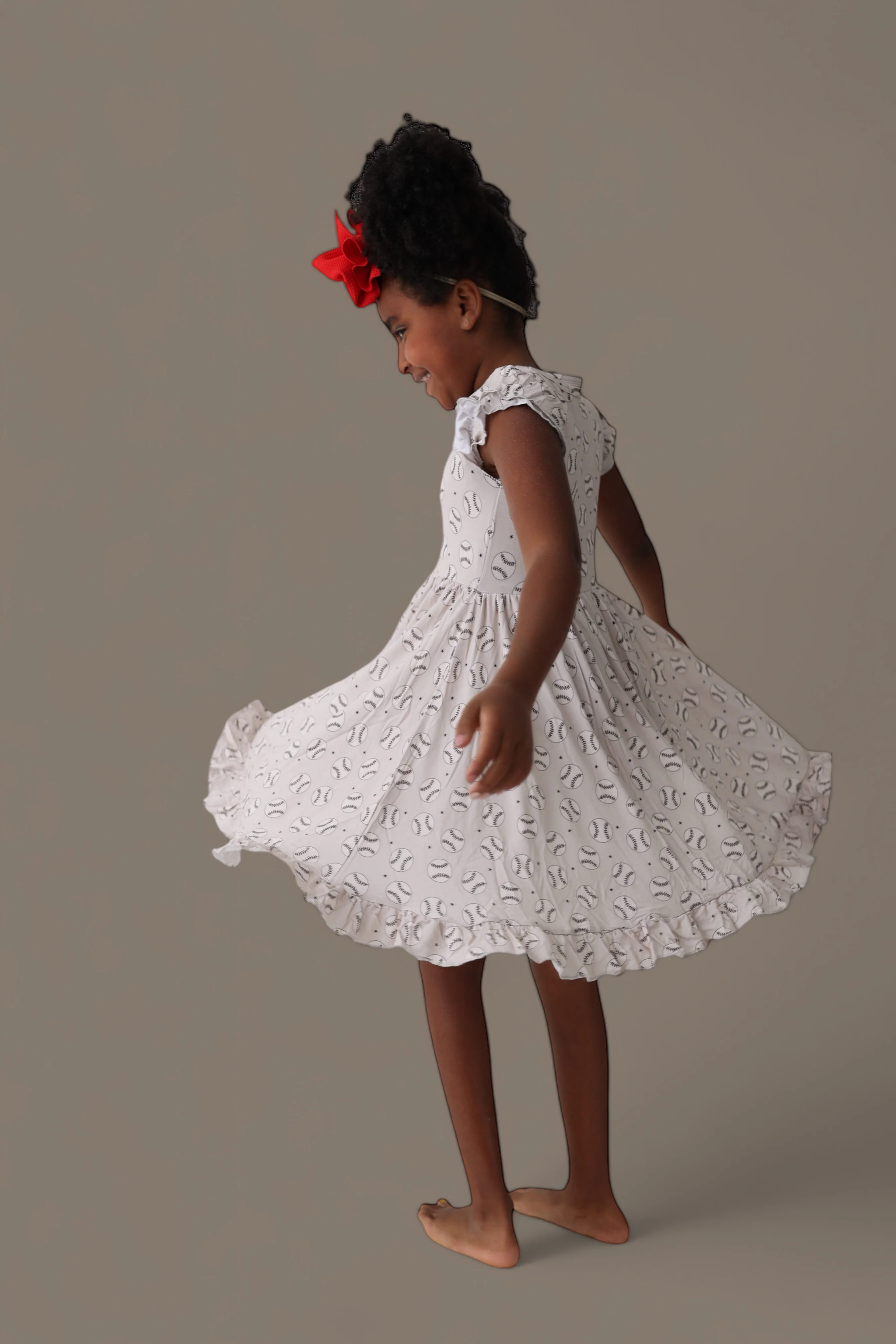 EXCLUSIVE SWING FOR THE STARS DREAM CAP SLEEVE RUFFLE DRESS - Image 6