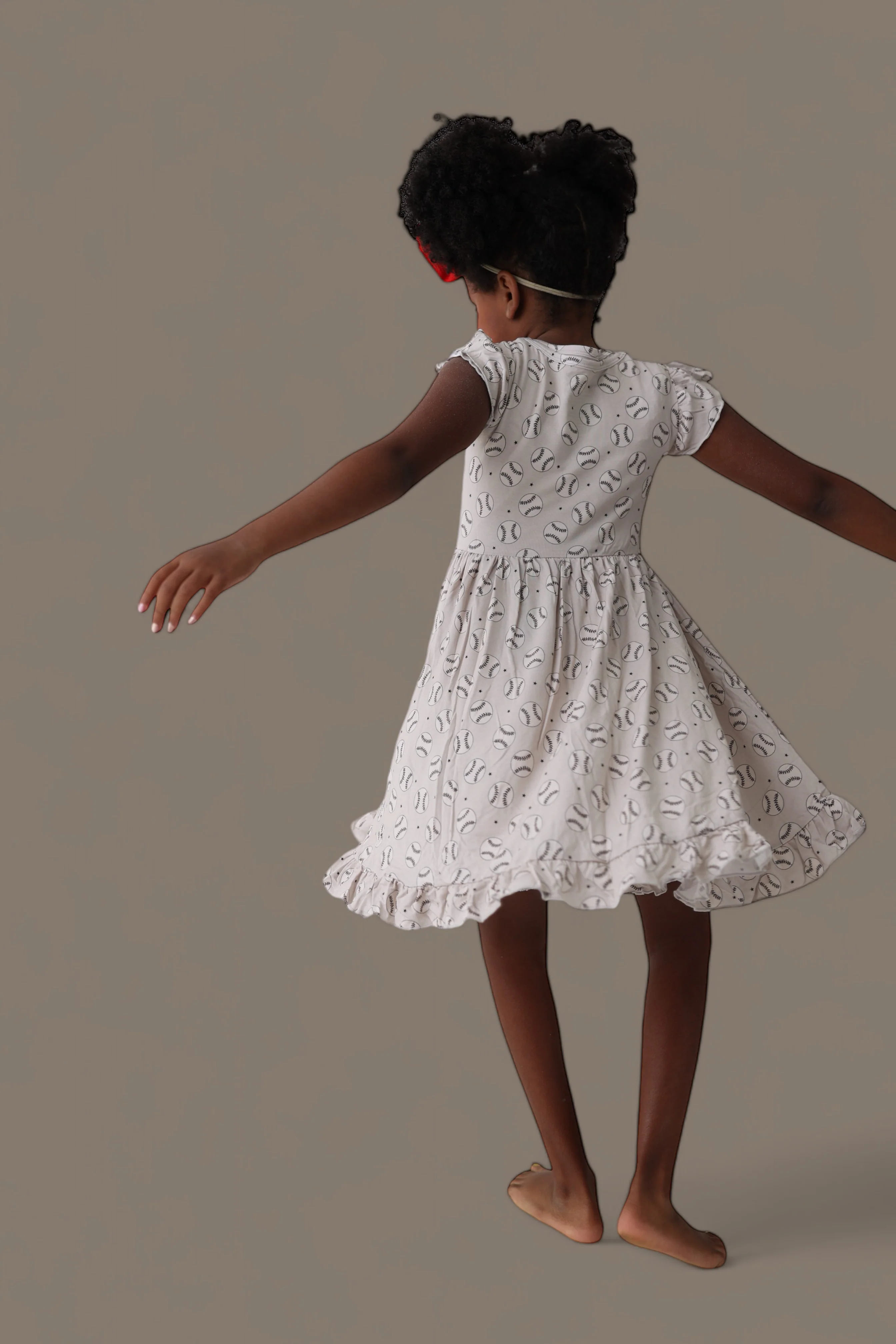 EXCLUSIVE SWING FOR THE STARS DREAM CAP SLEEVE RUFFLE DRESS - Image 8