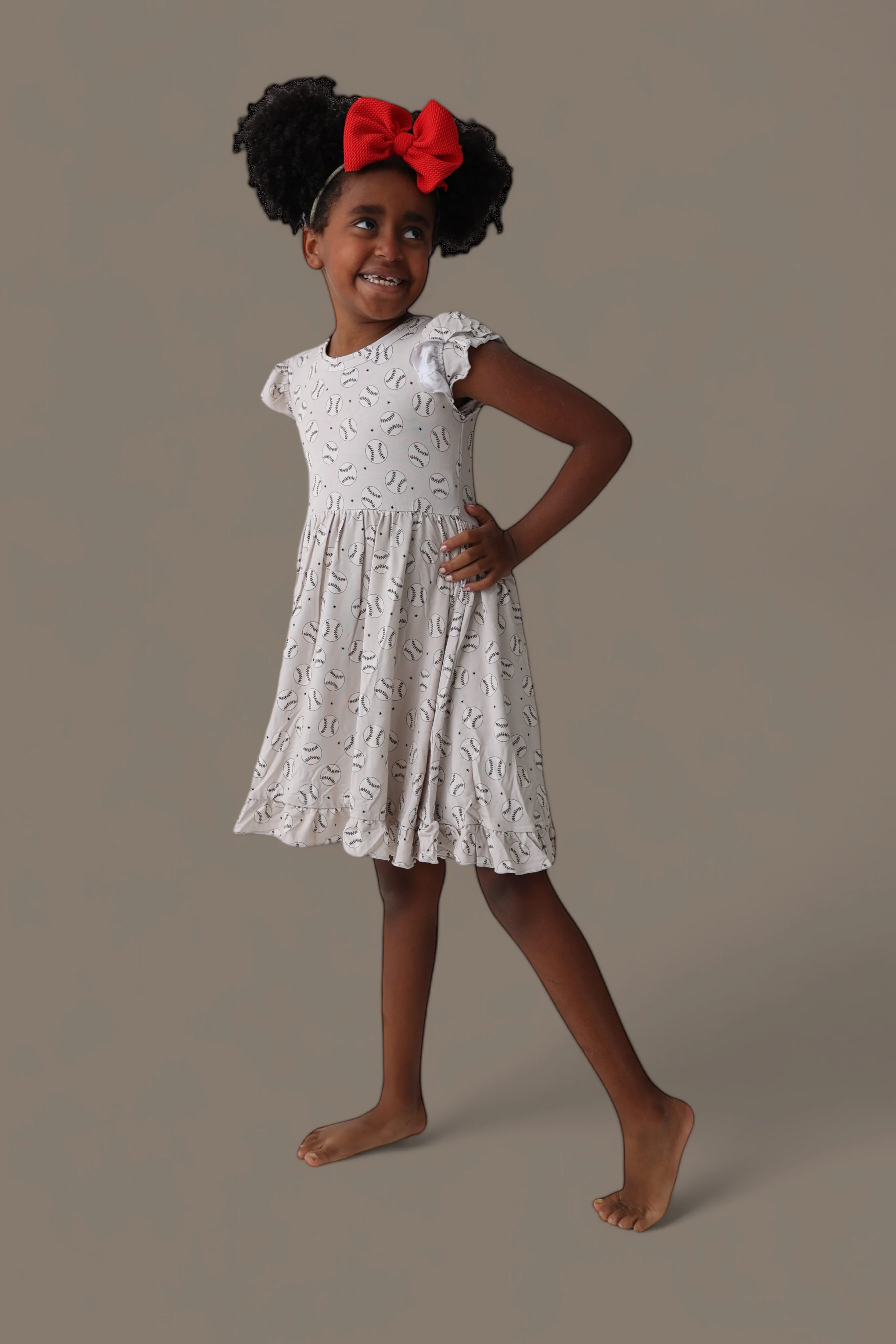 EXCLUSIVE SWING FOR THE STARS DREAM CAP SLEEVE RUFFLE DRESS - Image 9
