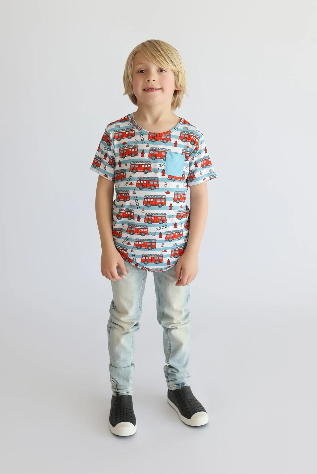 FIRETRUCK FRENZY DREAM POCKET TEE - Image 3