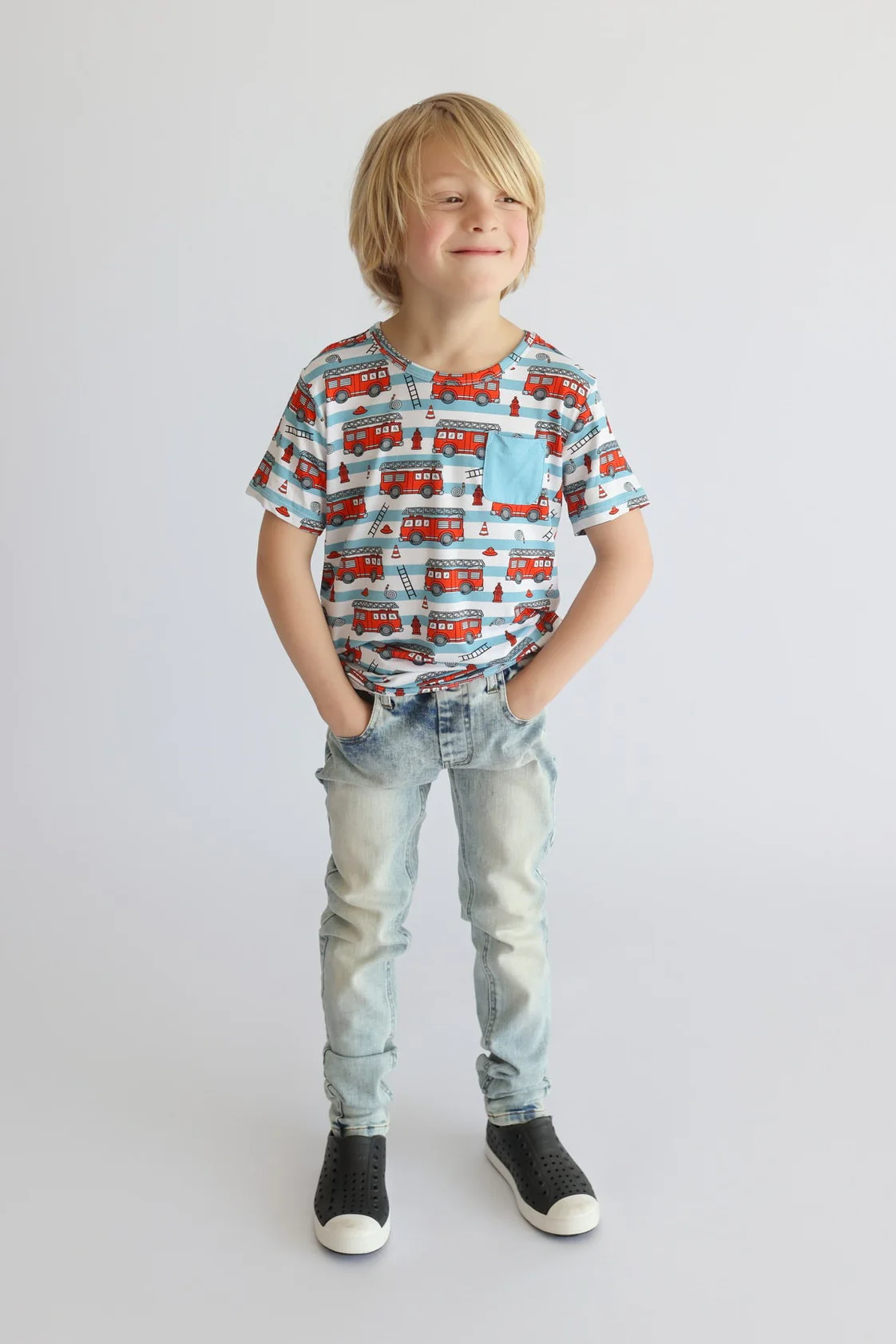 FIRETRUCK FRENZY DREAM POCKET TEE - Image 5