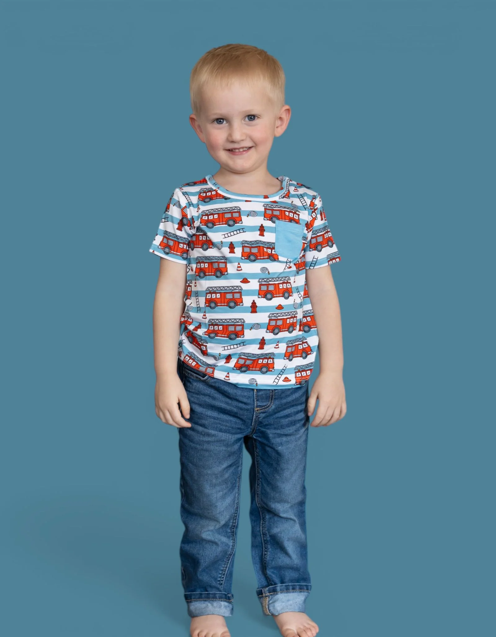 FIRETRUCK FRENZY DREAM POCKET TEE - Image 6