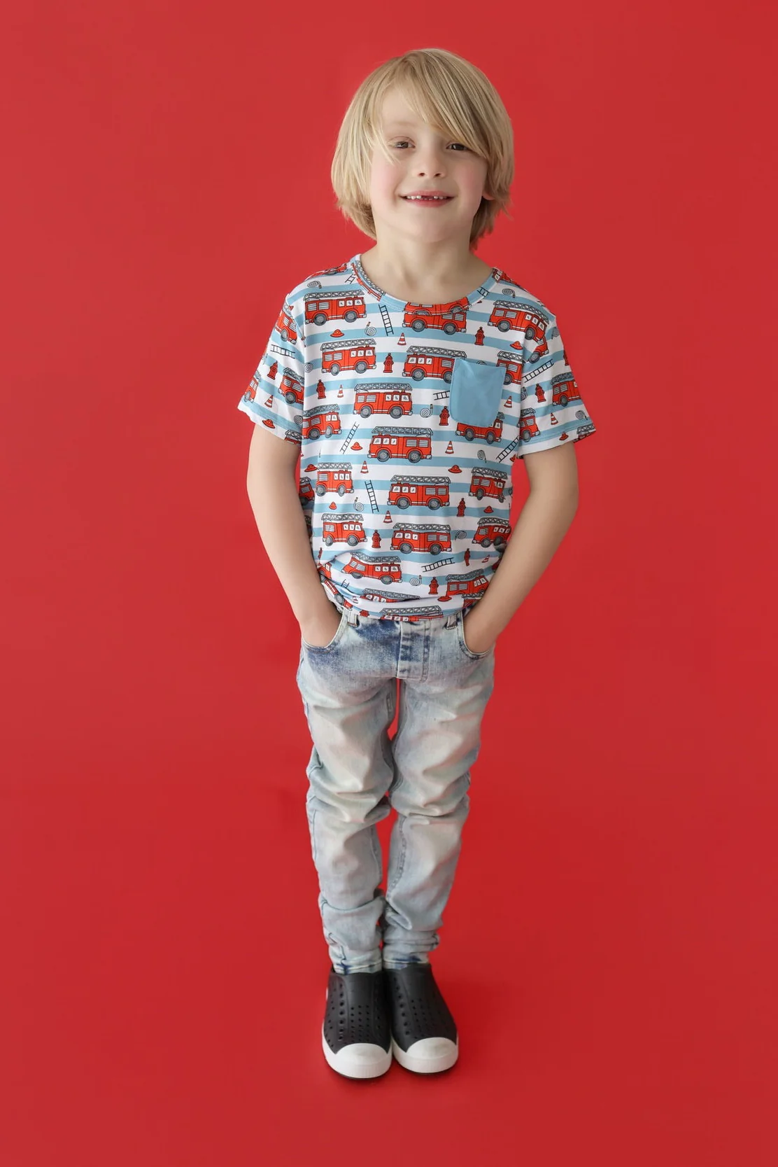 FIRETRUCK FRENZY DREAM POCKET TEE - Image 7