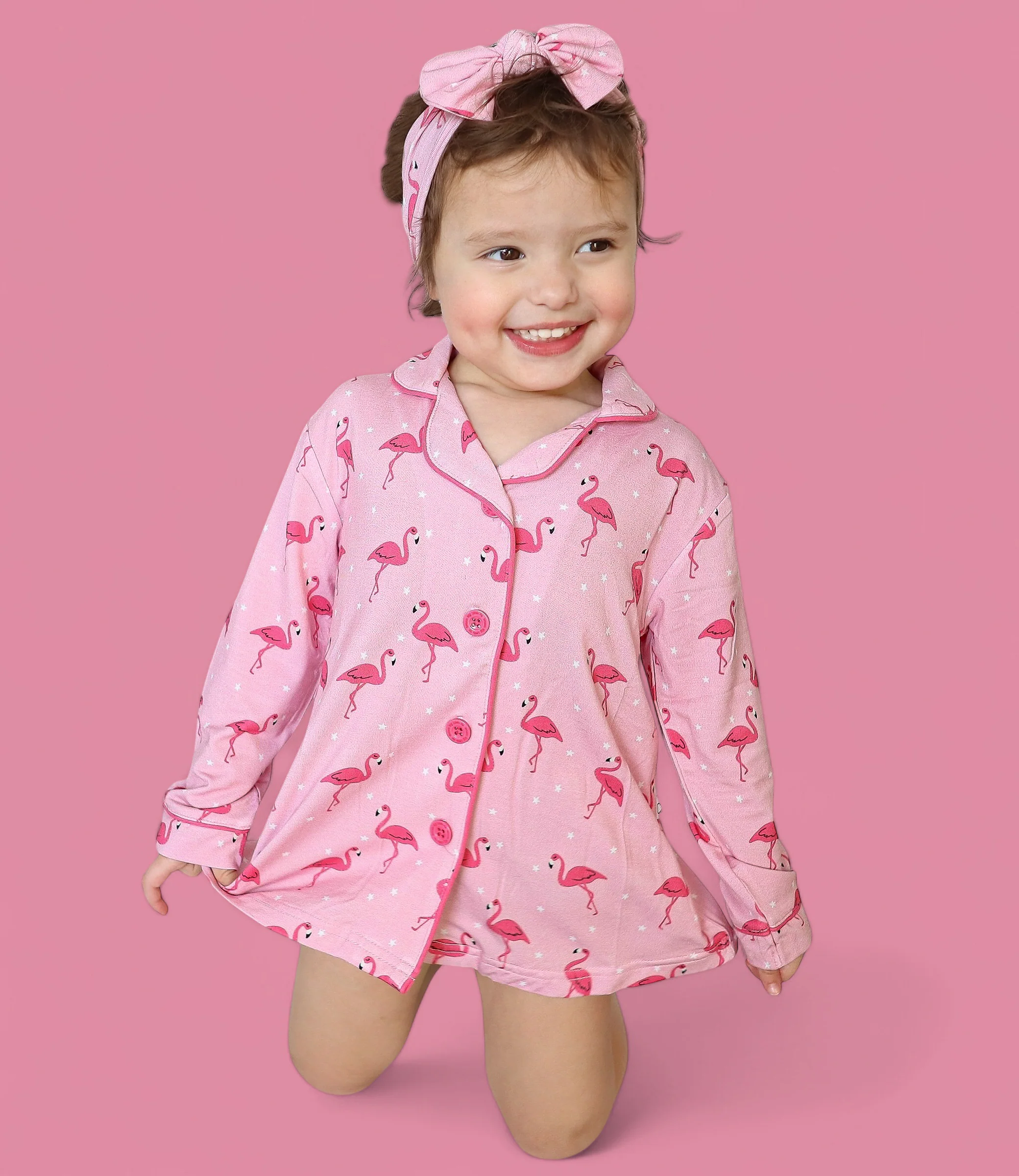 FLOCKING FLAMINGOS GIRL'S DREAM GOWN - Image 12