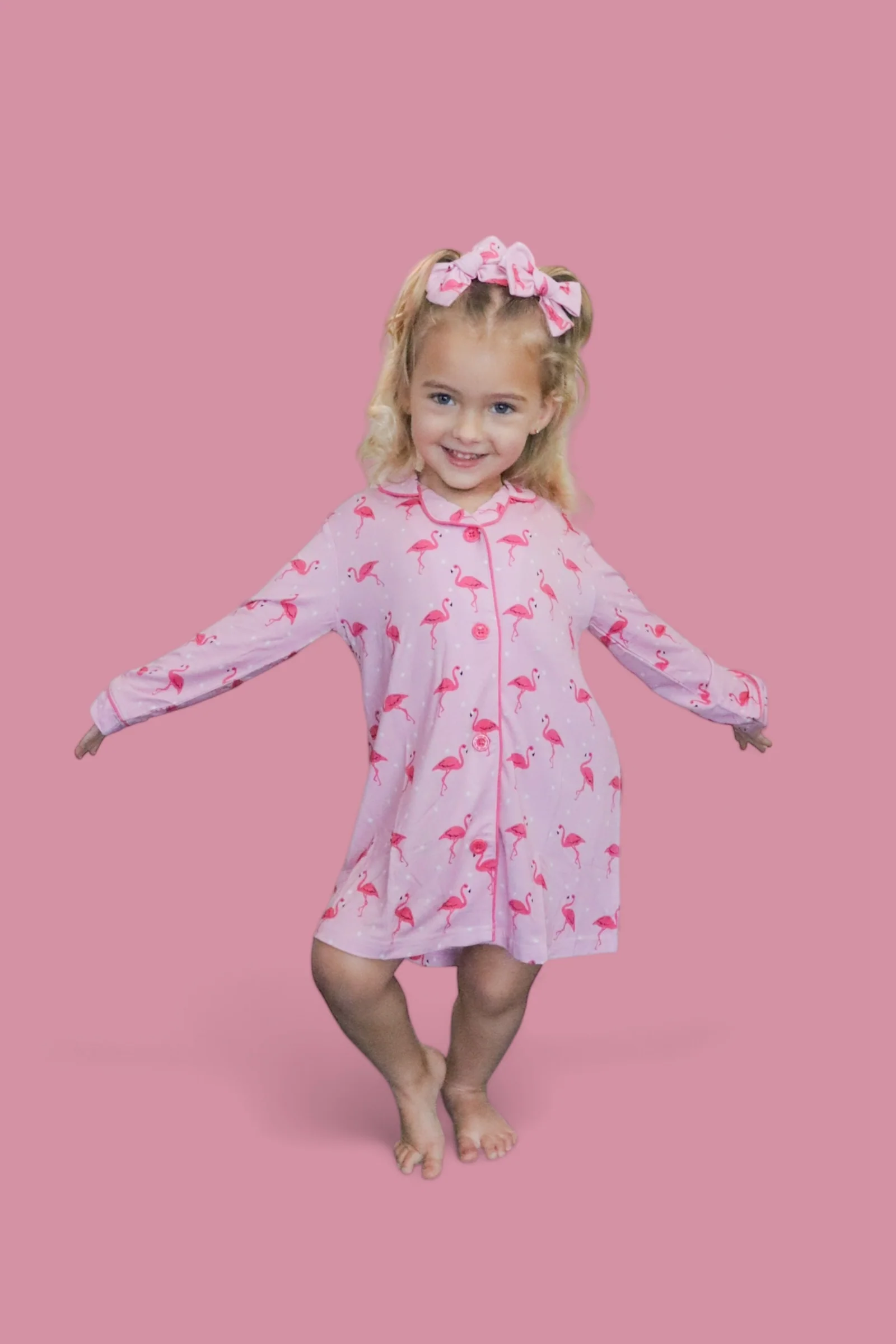FLOCKING FLAMINGOS GIRL'S DREAM GOWN - Image 18