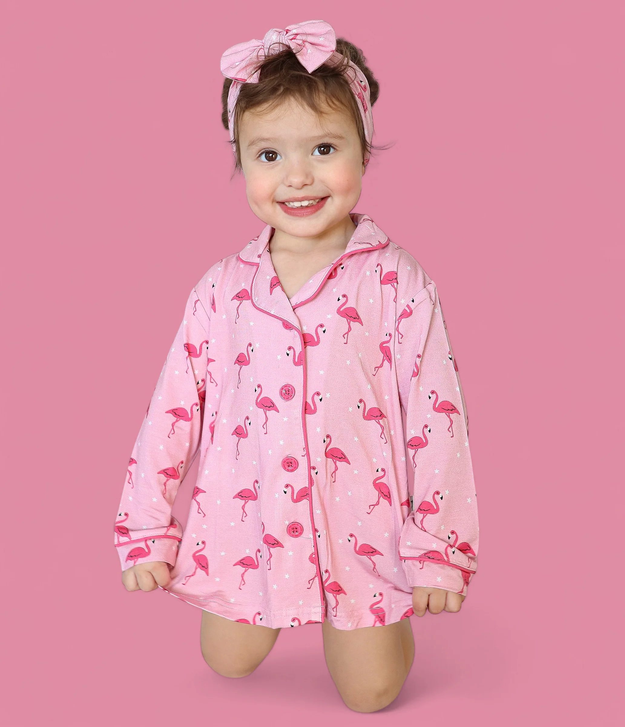 FLOCKING FLAMINGOS GIRL'S DREAM GOWN - Image 3
