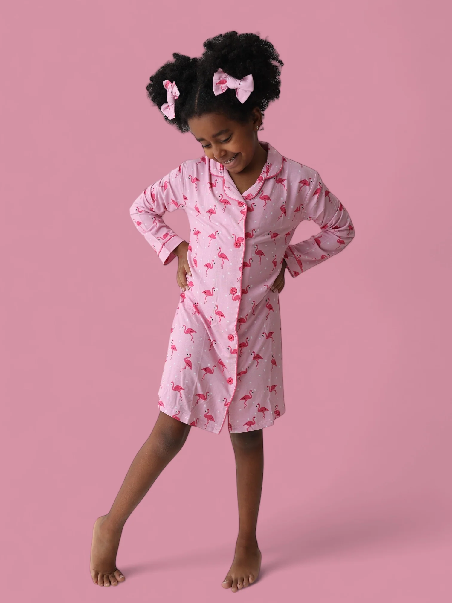 FLOCKING FLAMINGOS GIRL'S DREAM GOWN - Image 5