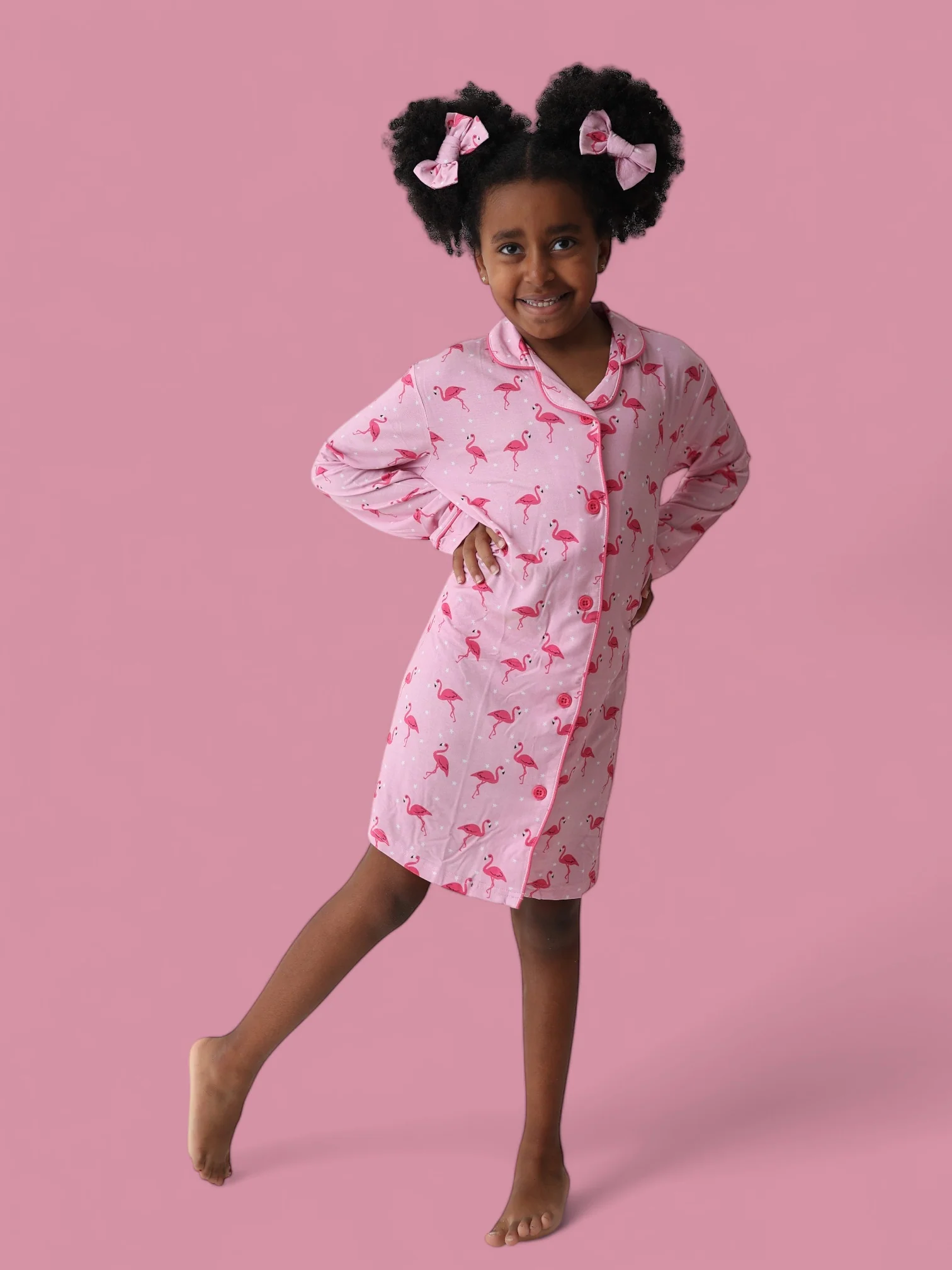 FLOCKING FLAMINGOS GIRL'S DREAM GOWN - Image 8