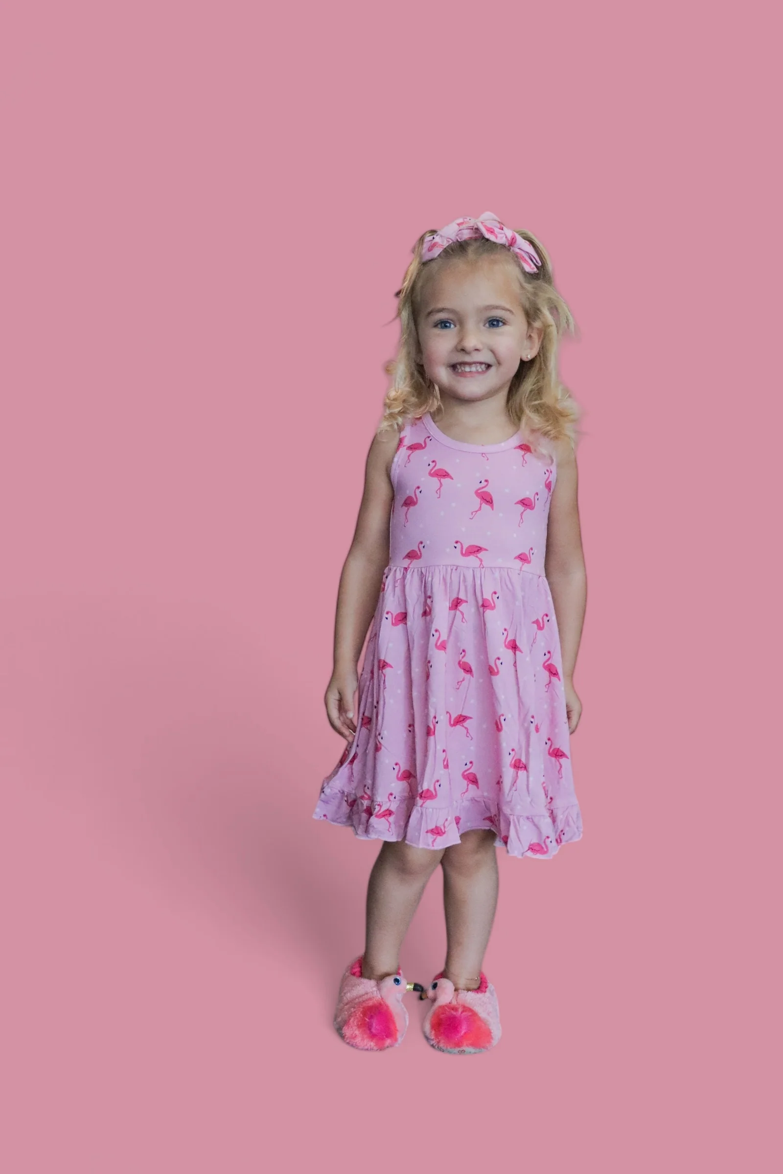 FLOCKING FLAMINGOS SLEEVELESS DREAM RUFFLE DRESS - Image 18