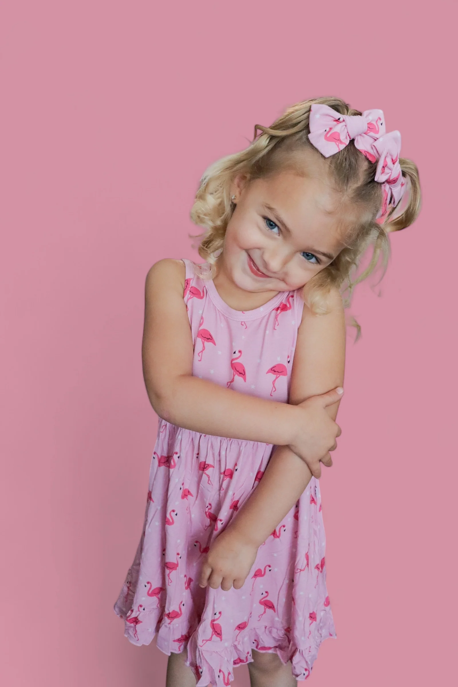 FLOCKING FLAMINGOS SLEEVELESS DREAM RUFFLE DRESS - Image 22