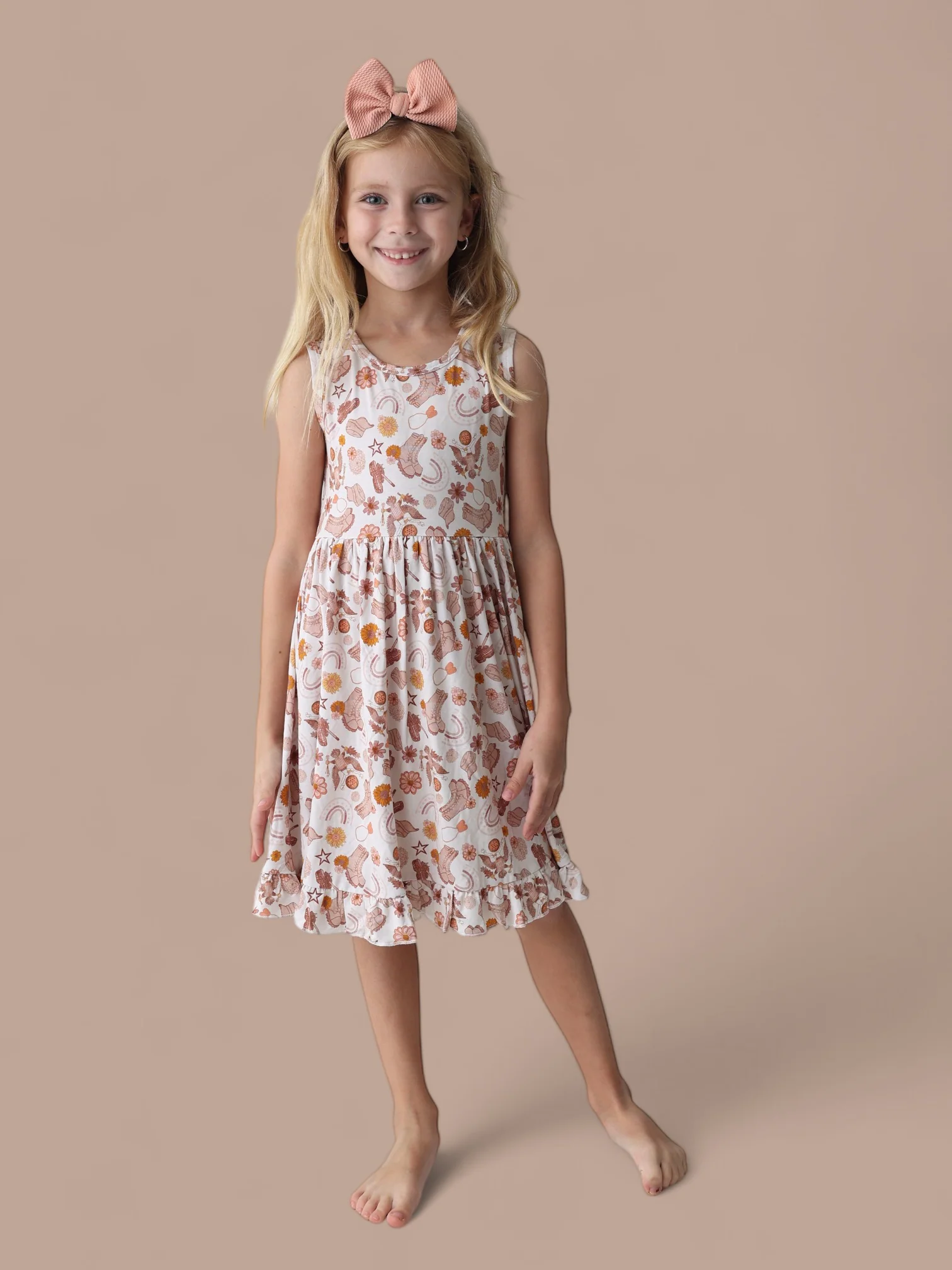 FLOWERS AND BOOTS DREAM TANK RUFFLE DRESS - Image 10