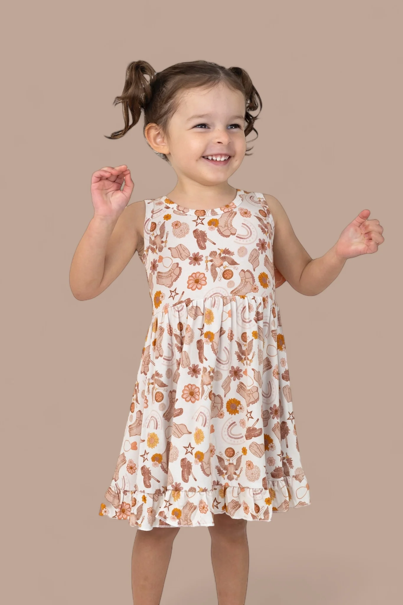 FLOWERS AND BOOTS DREAM TANK RUFFLE DRESS - Image 2