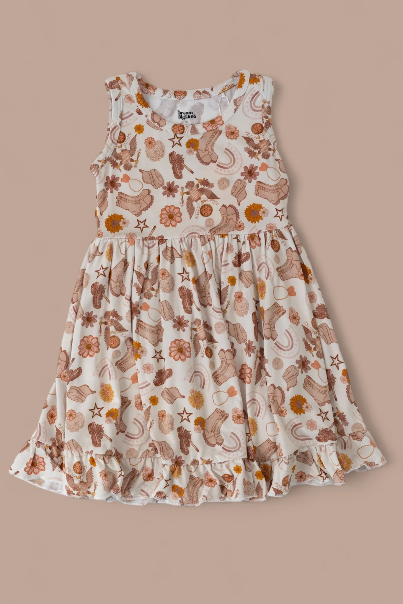FLOWERS AND BOOTS DREAM TANK RUFFLE DRESS - Image 3