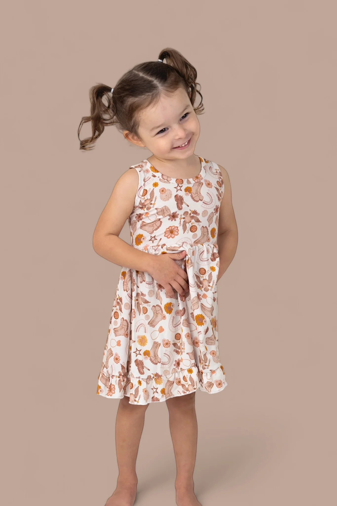 FLOWERS AND BOOTS DREAM TANK RUFFLE DRESS - Image 4