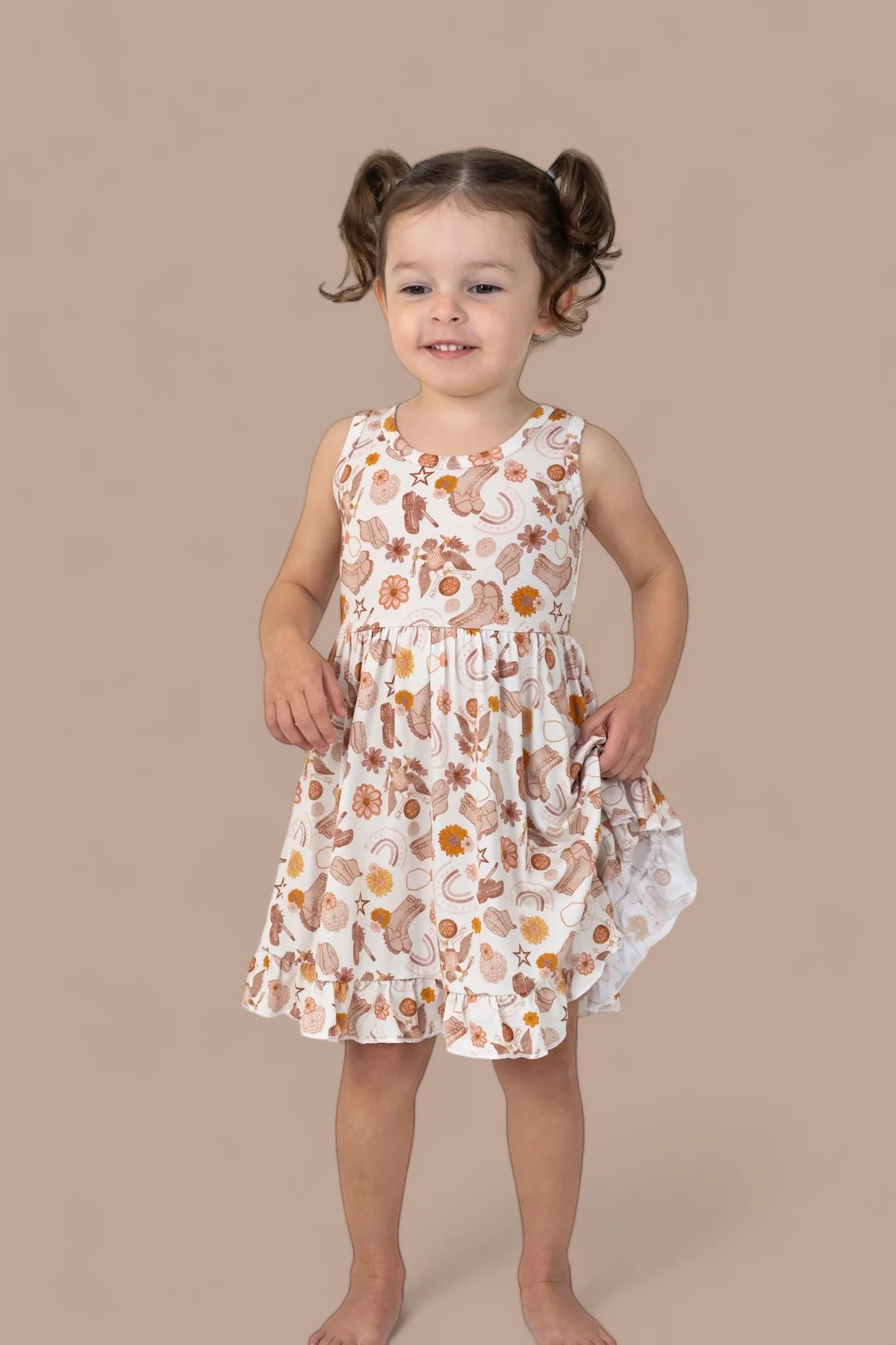 FLOWERS AND BOOTS DREAM TANK RUFFLE DRESS - Image 6