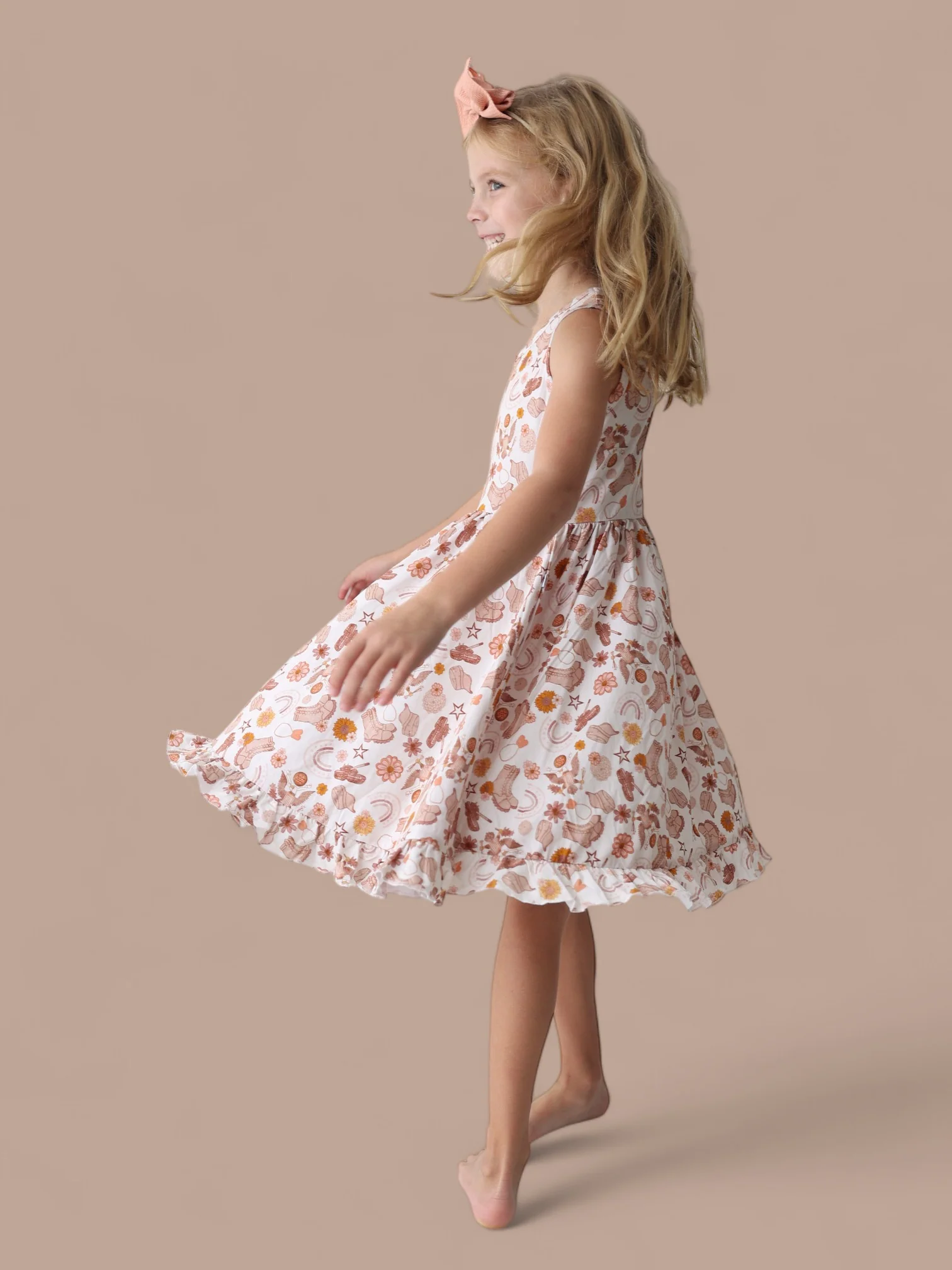 FLOWERS AND BOOTS DREAM TANK RUFFLE DRESS - Image 9