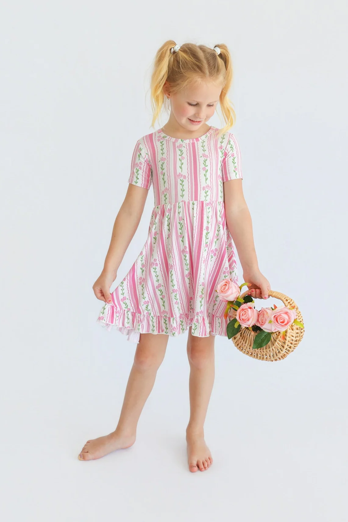 FOREVER FLORAL DREAM RUFFLE DRESS