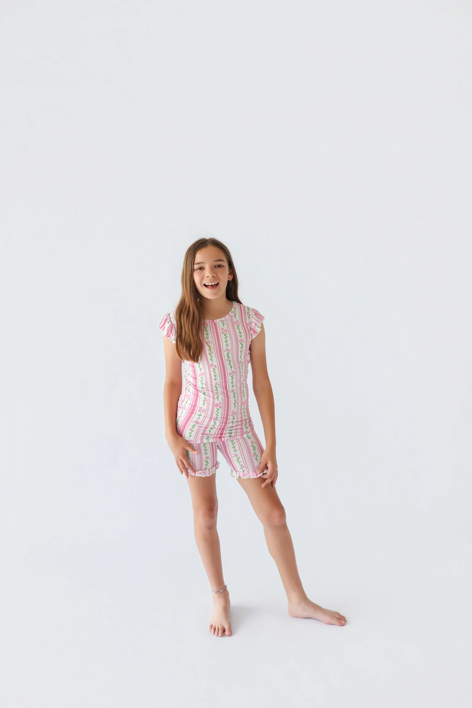 FOREVER FLORAL DREAM RUFFLE SHORT SET - Image 3