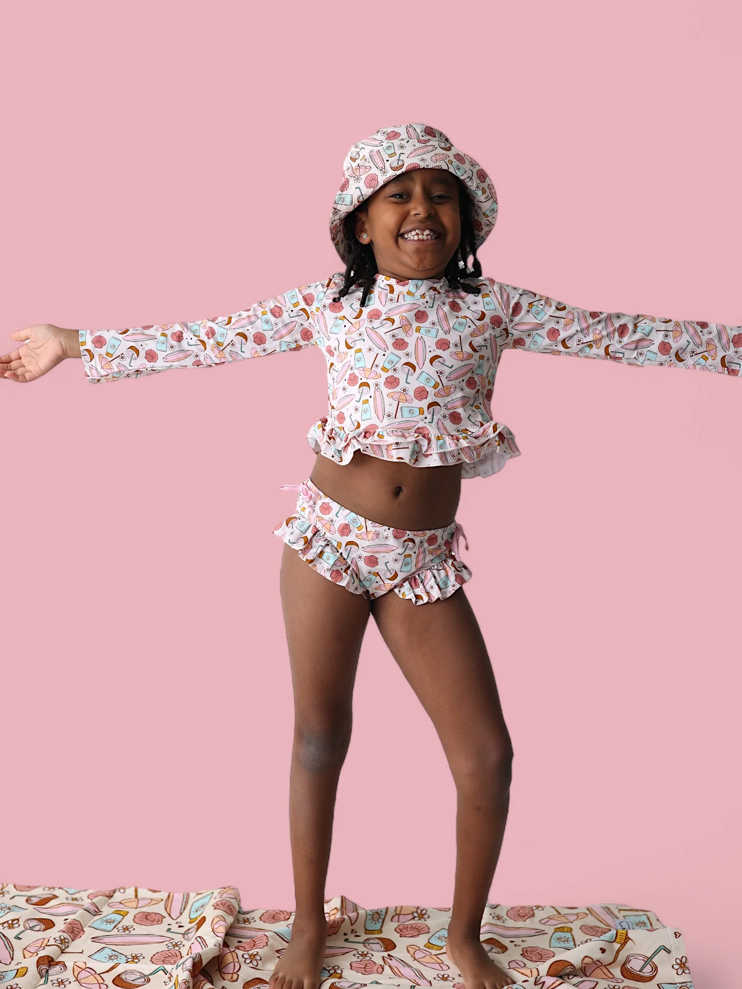 FUN IN THE SUN DREAM TWO-PIECE RASH GUARD RUFFLE SWIM SUIT - Image 20