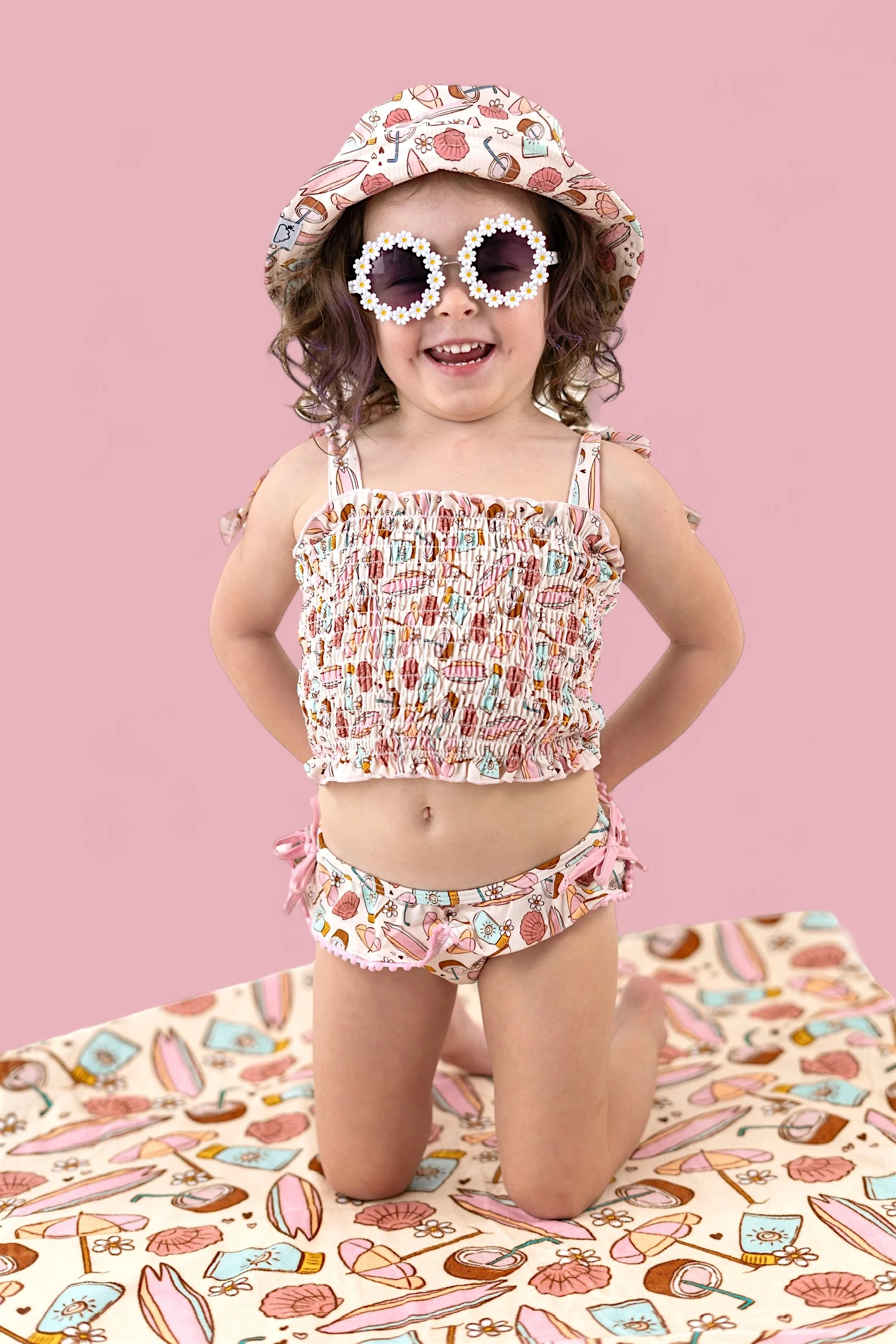 FUN IN THE SUN DREAM SMOCKED TANKINI TWO PIECE SWIM SUIT - Image 10