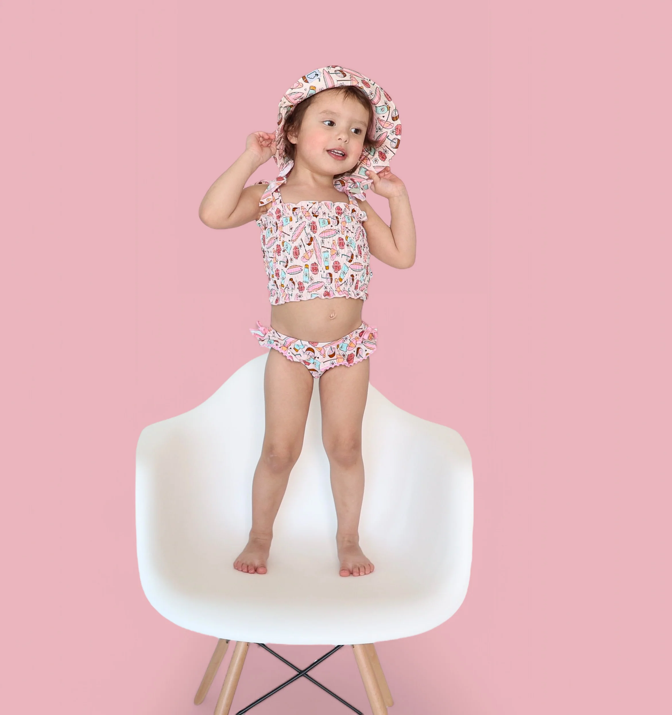 FUN IN THE SUN DREAM SMOCKED TANKINI TWO PIECE SWIM SUIT - Image 11