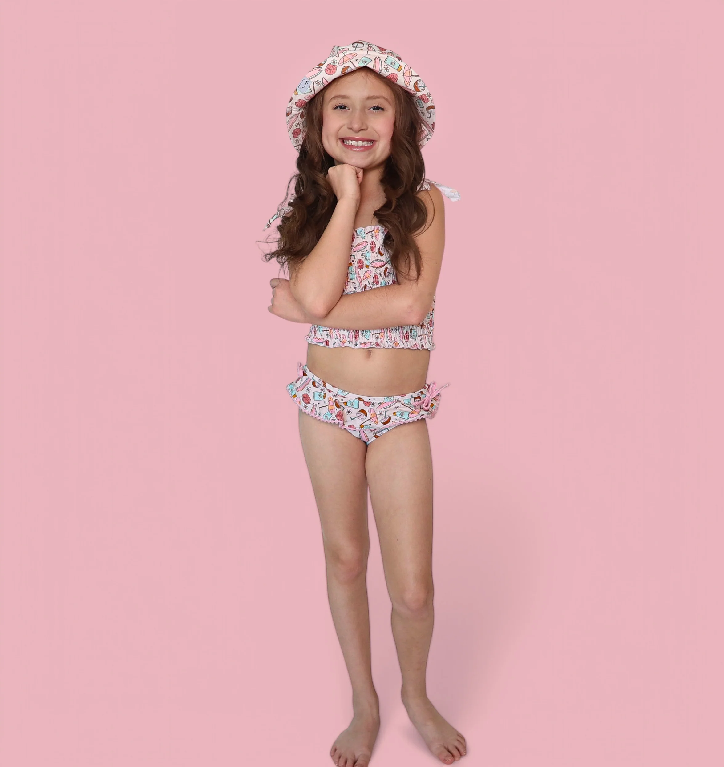 FUN IN THE SUN DREAM SMOCKED TANKINI TWO PIECE SWIM SUIT - Image 15