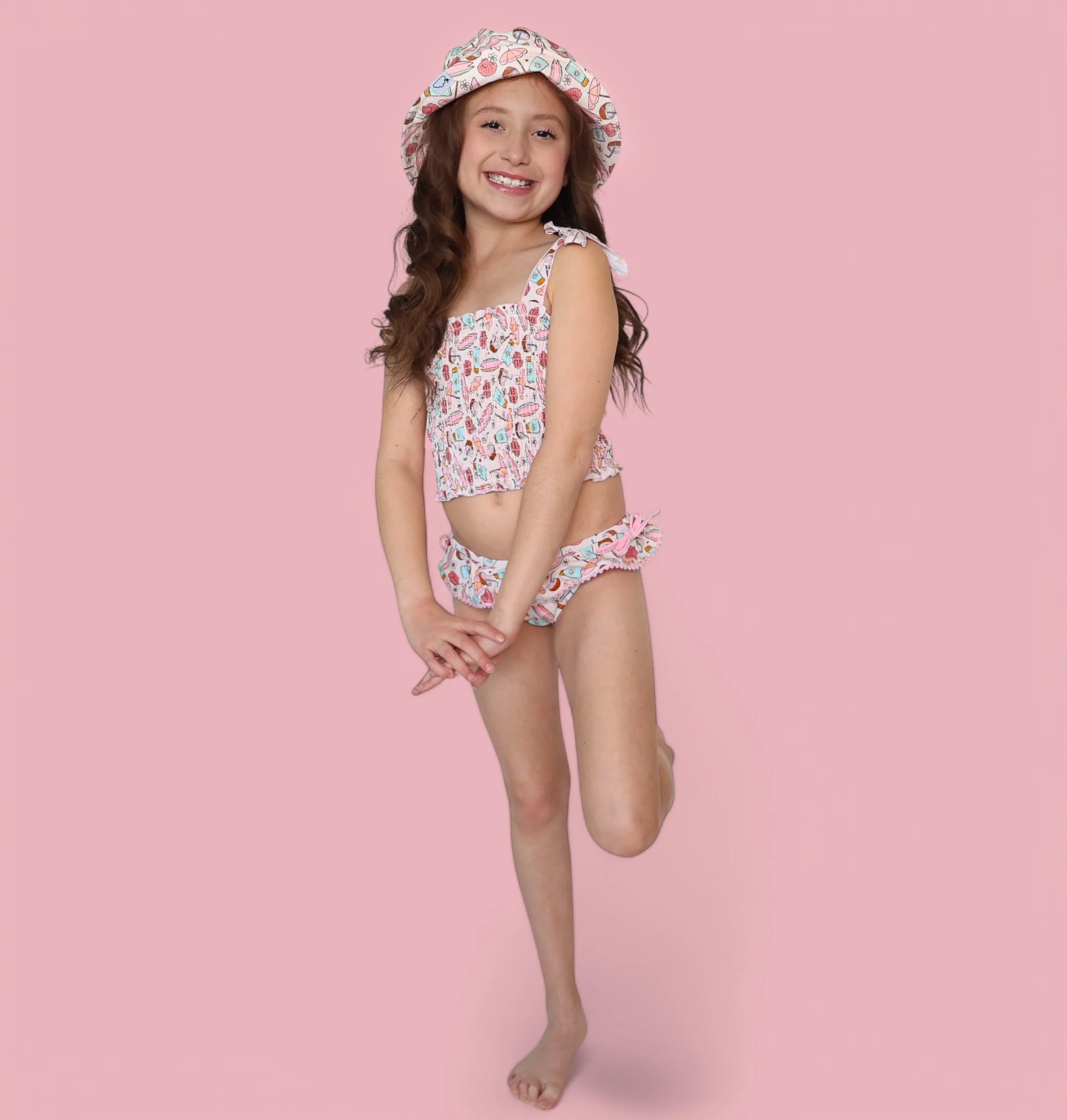 FUN IN THE SUN DREAM SMOCKED TANKINI TWO PIECE SWIM SUIT - Image 16