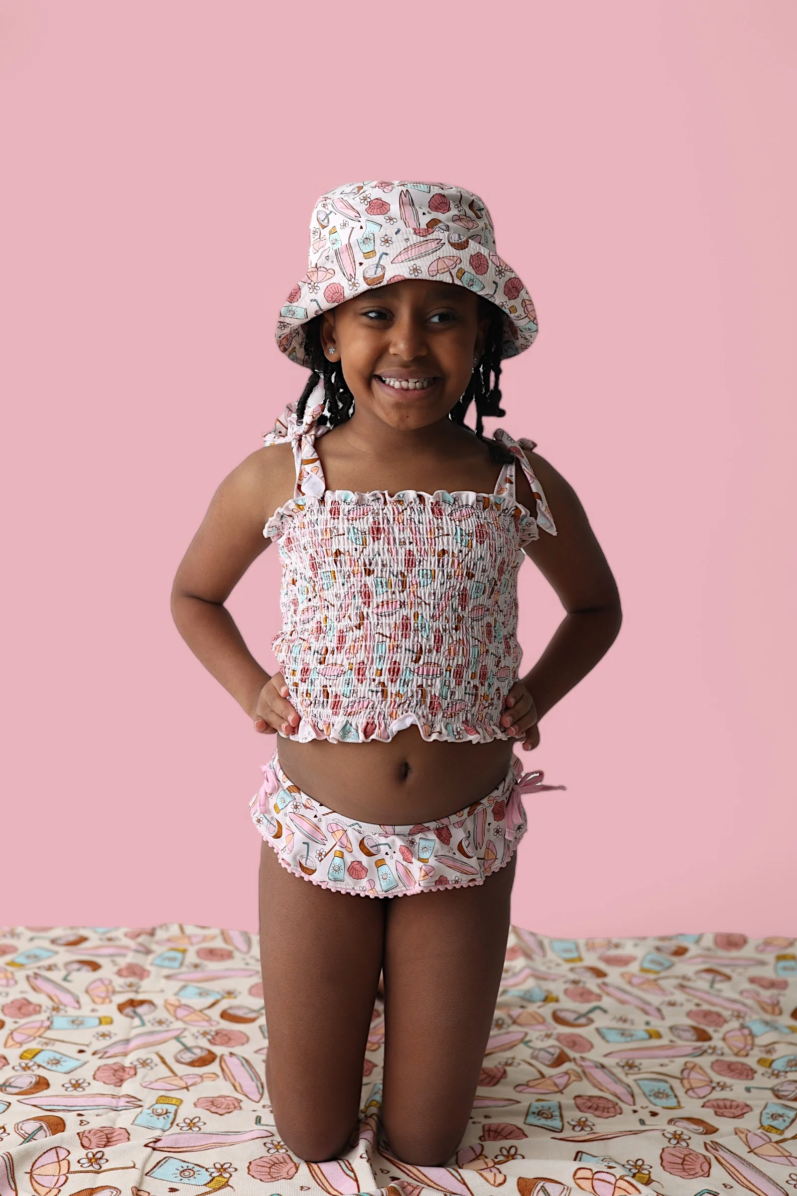 FUN IN THE SUN DREAM SMOCKED TANKINI TWO PIECE SWIM SUIT - Image 21