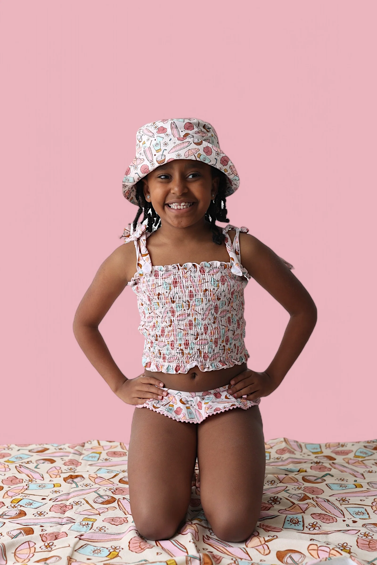 FUN IN THE SUN DREAM SMOCKED TANKINI TWO PIECE SWIM SUIT - Image 23