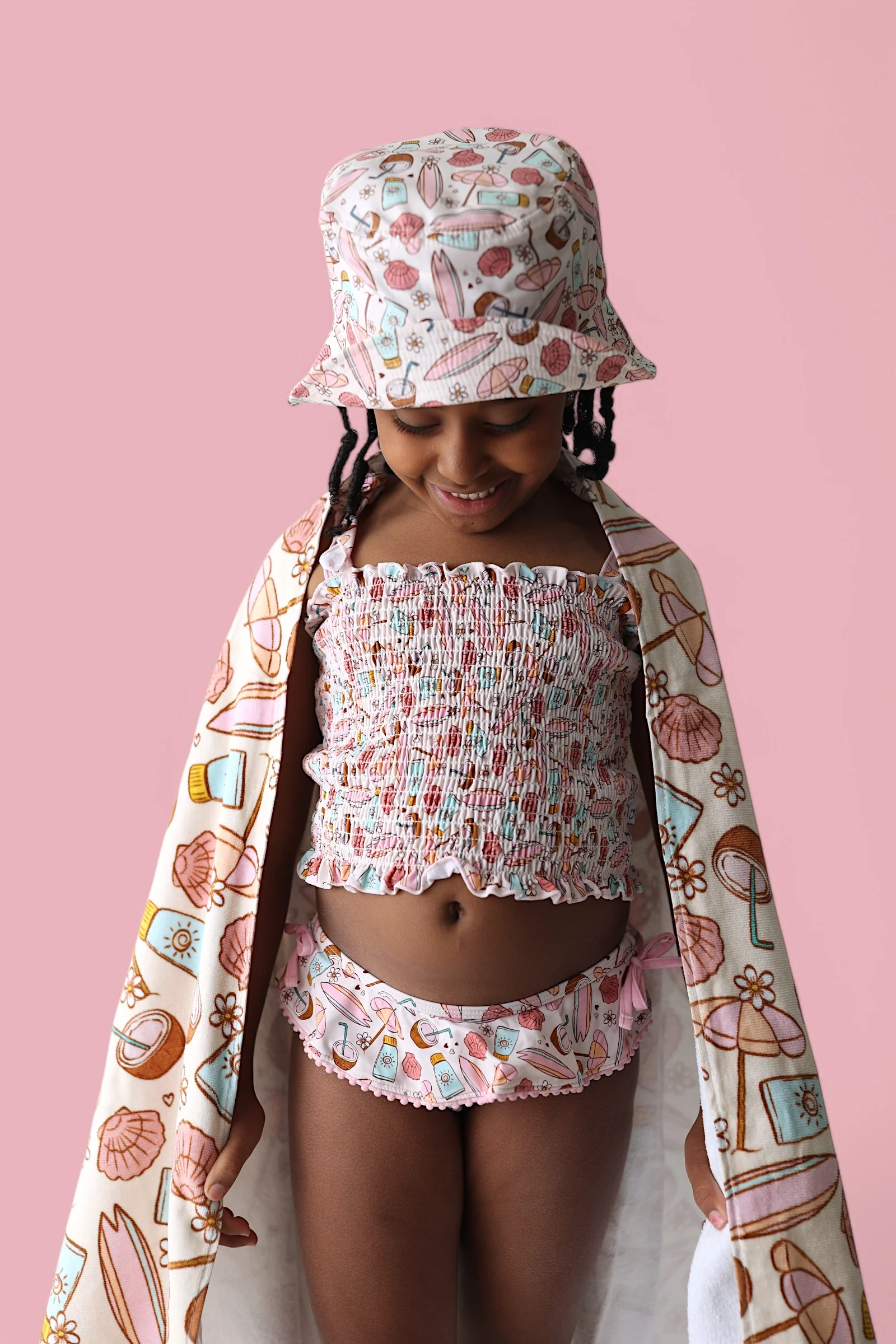 FUN IN THE SUN DREAM SMOCKED TANKINI TWO PIECE SWIM SUIT - Image 24